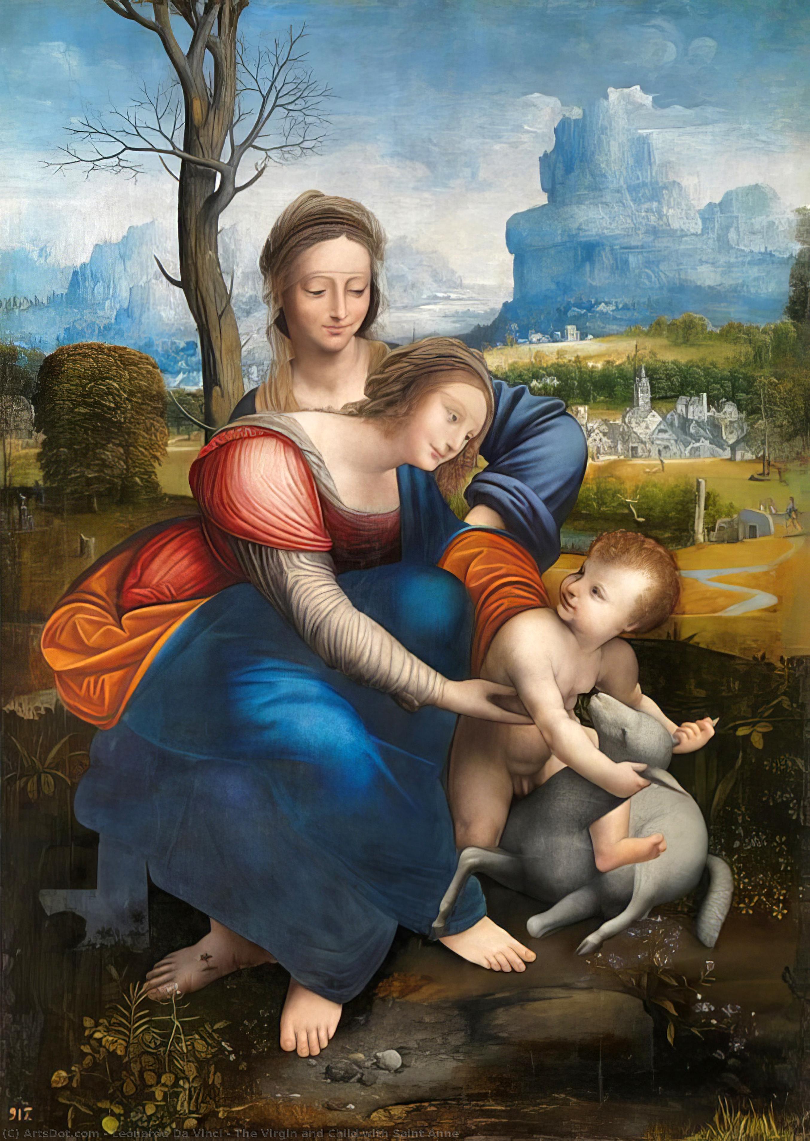 The Virgin And Child With Saint Anne — Leonardo Da Vinci