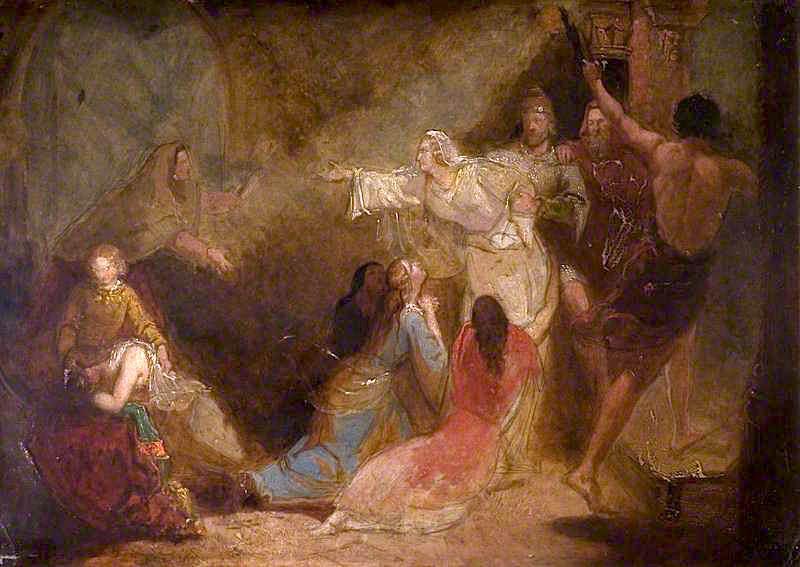 Elgiva Seized By Order Of Archbishop Odo — Sir John Everett Millais