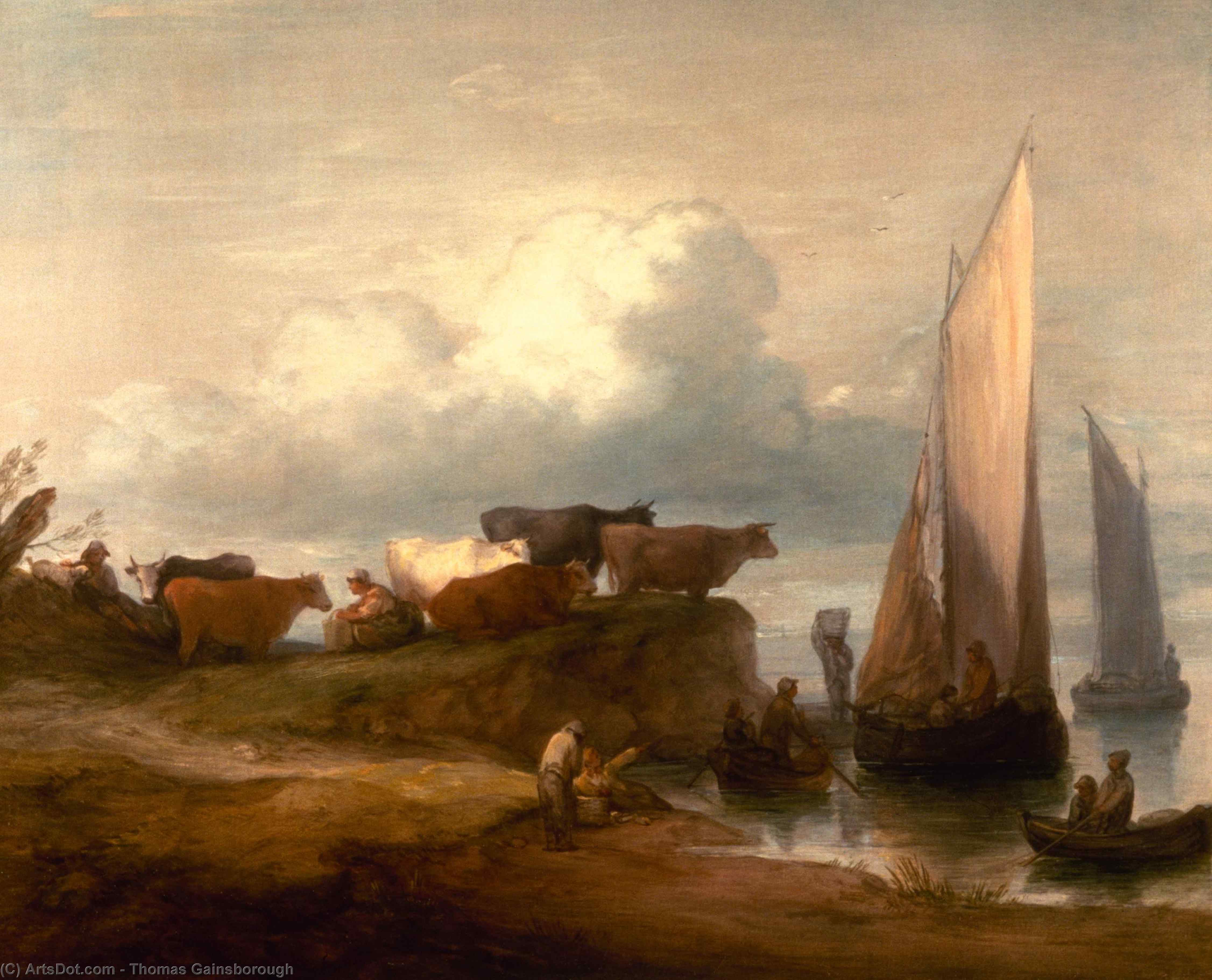 A Coastal Landscape — Thomas Gainsborough
