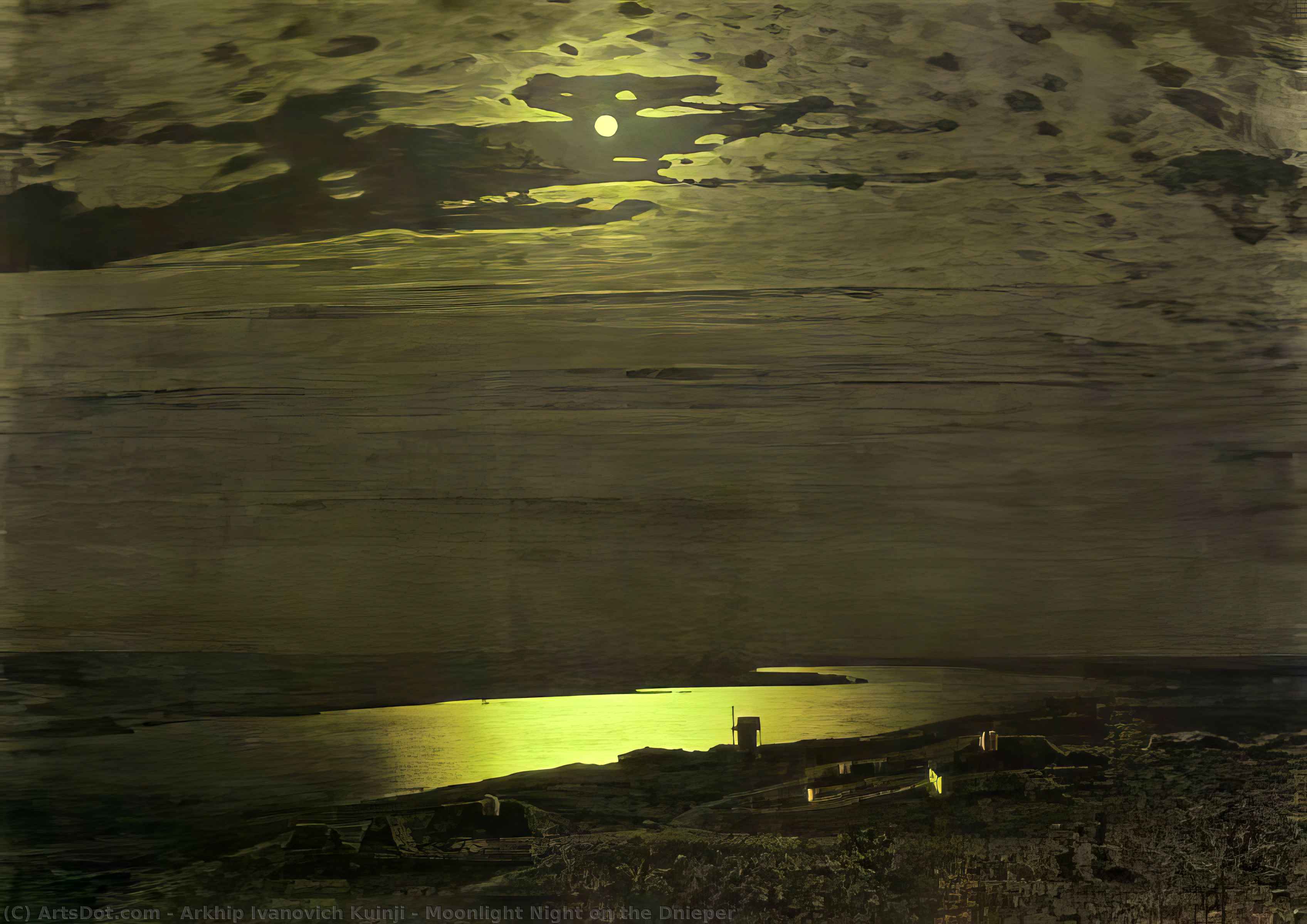 Moonlight Night On The Dnieper — Arkhip Ivanovich Kuindzhi