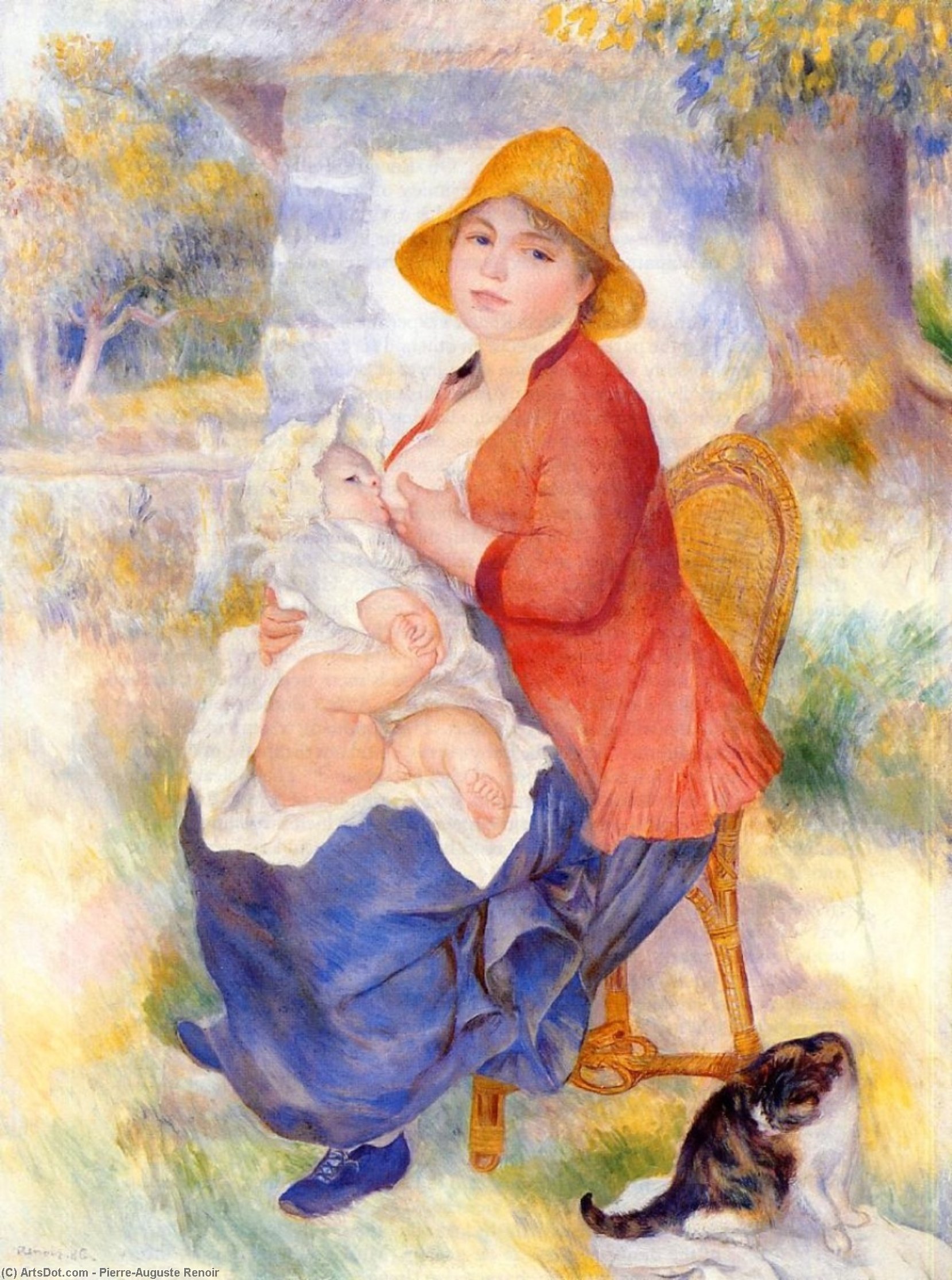 'motherhood (also Known As Woman Breast Feeding Her Child)' — Pierre-auguste Renoir