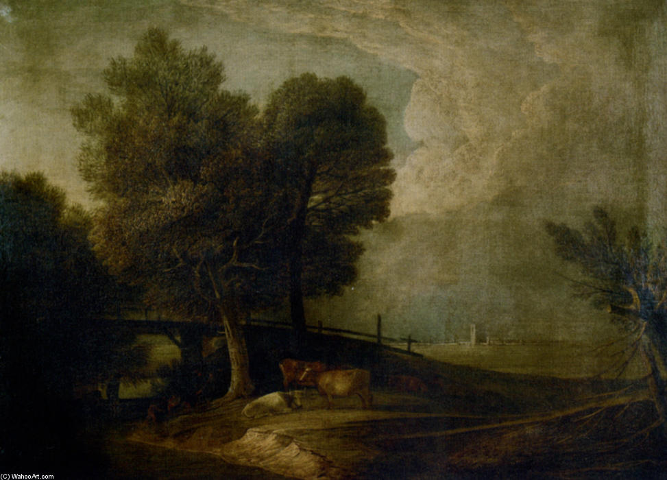 Figures With Cattle In A Landscape — Thomas Gainsborough