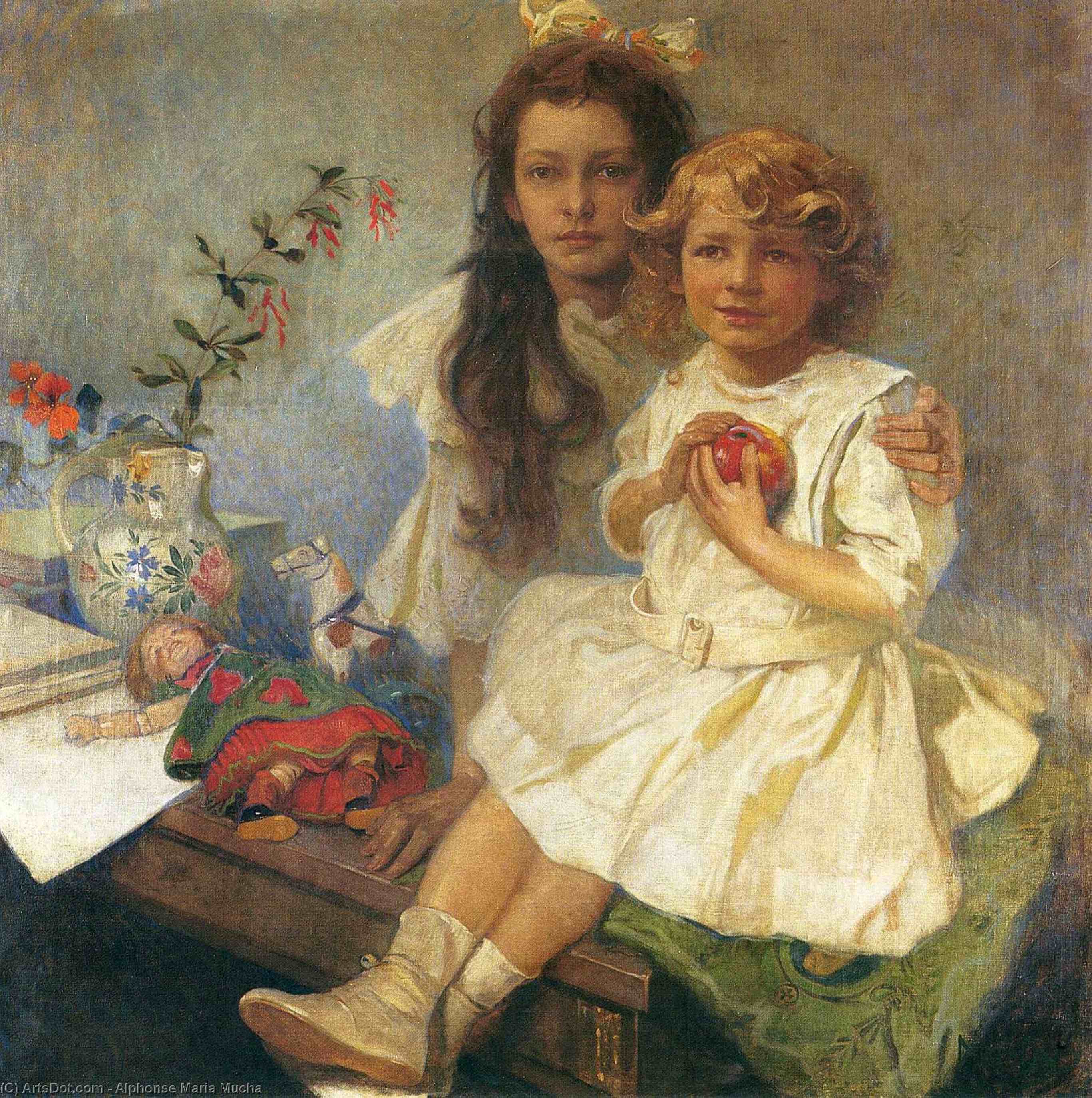 Jaroslava And Jiri — Alphonse Mucha