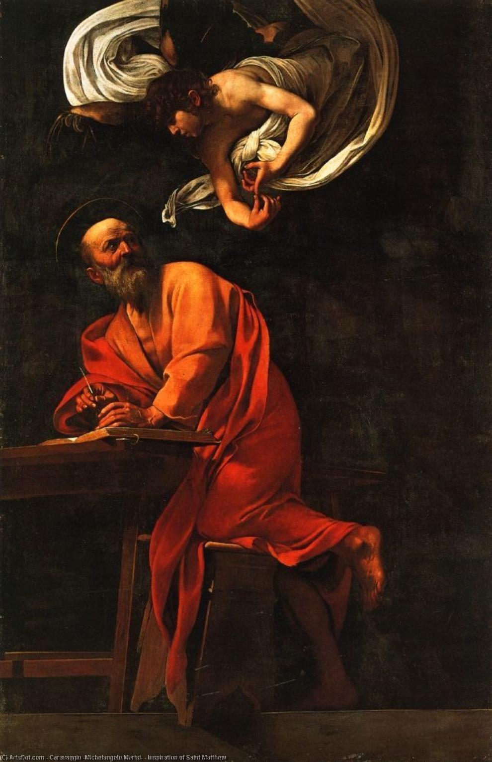 Inspiration Of Saint Matthew — Caravaggio
