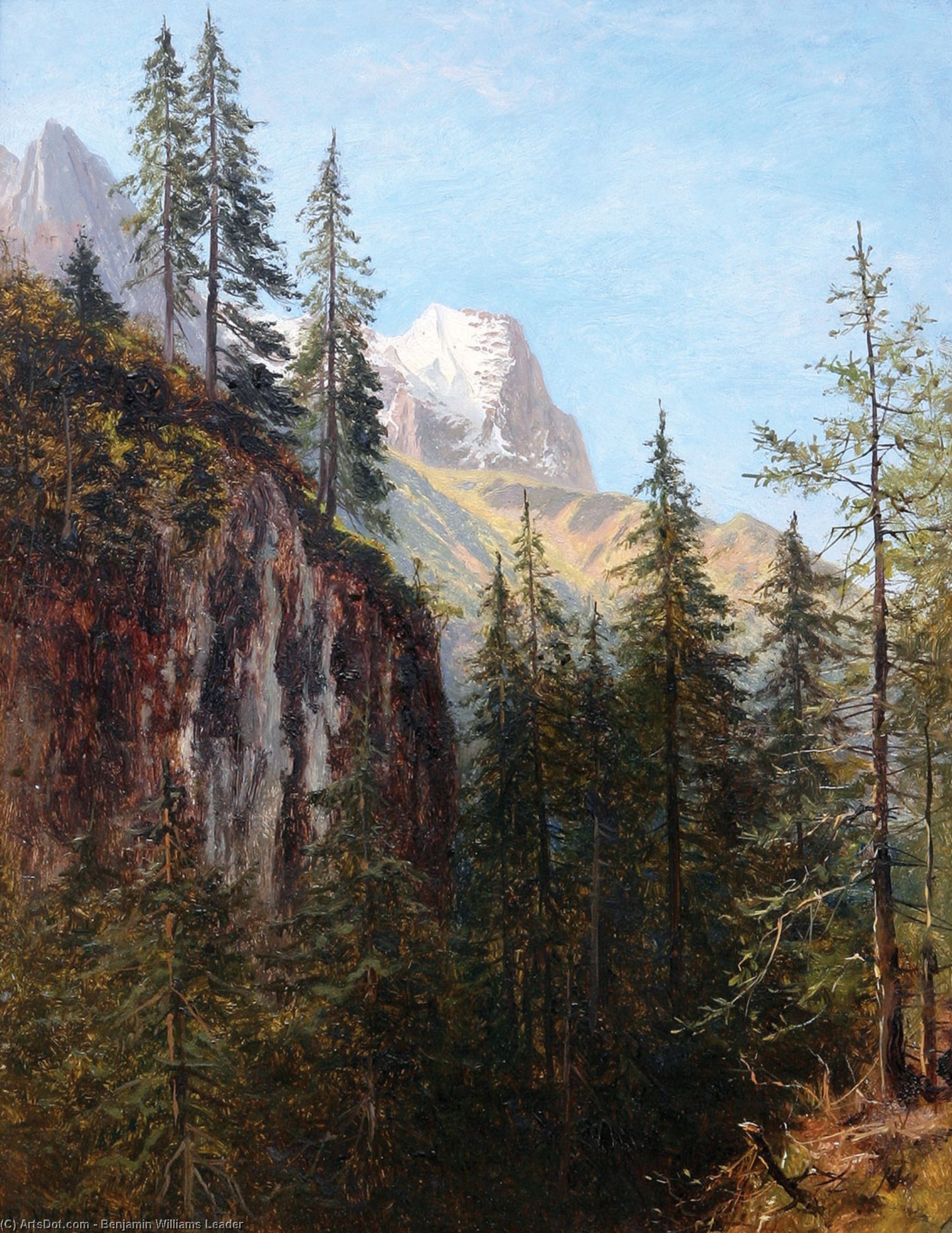 Wetterhorn From Near Rosenlai — R.a Benjamin Williams Leader