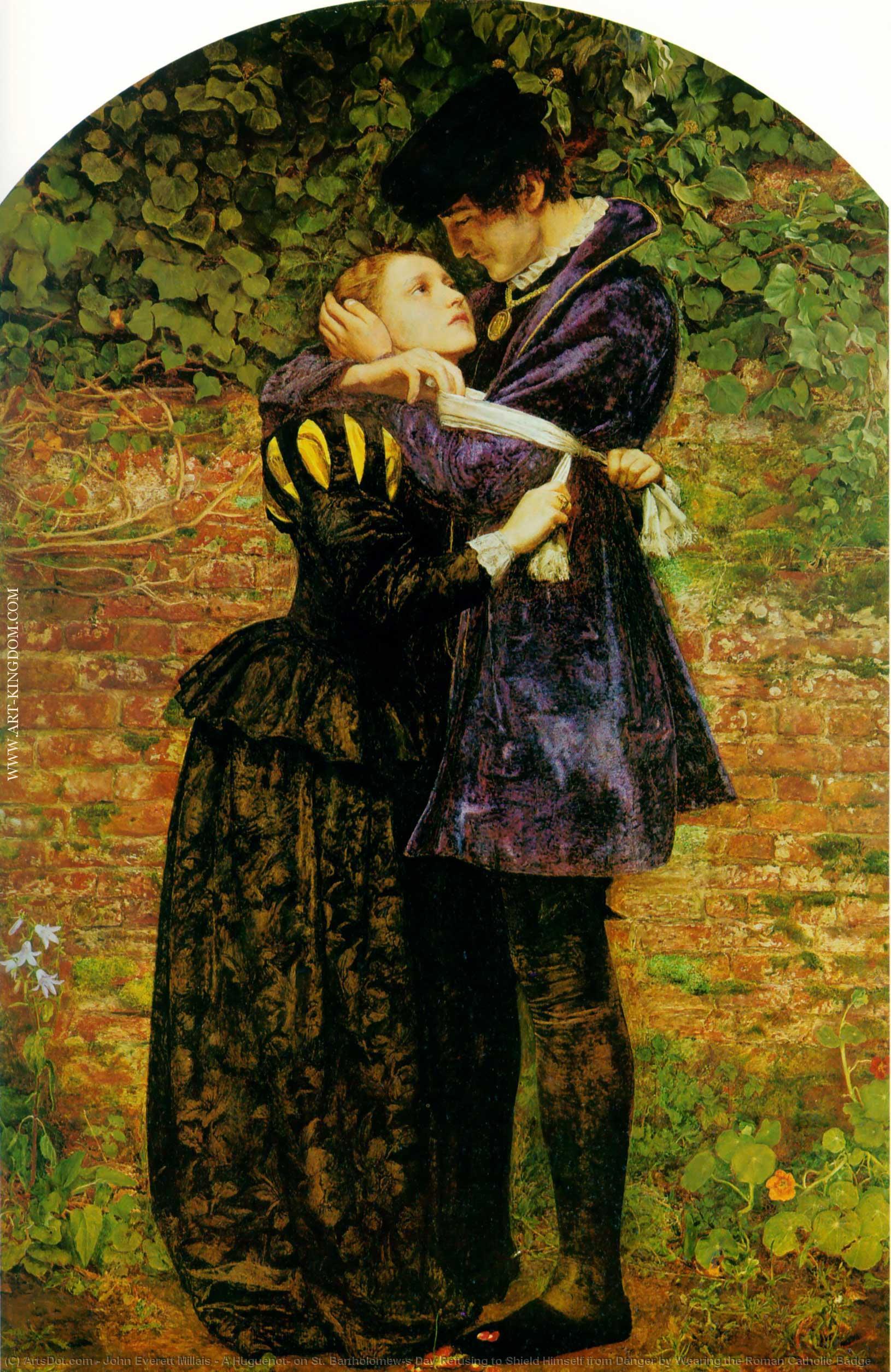 A Huguenot, On St. Bartholomew's Day Refusing To Shield Himself From Danger By Wearing The Roman Catholic Badge — Sir John Everett Millais