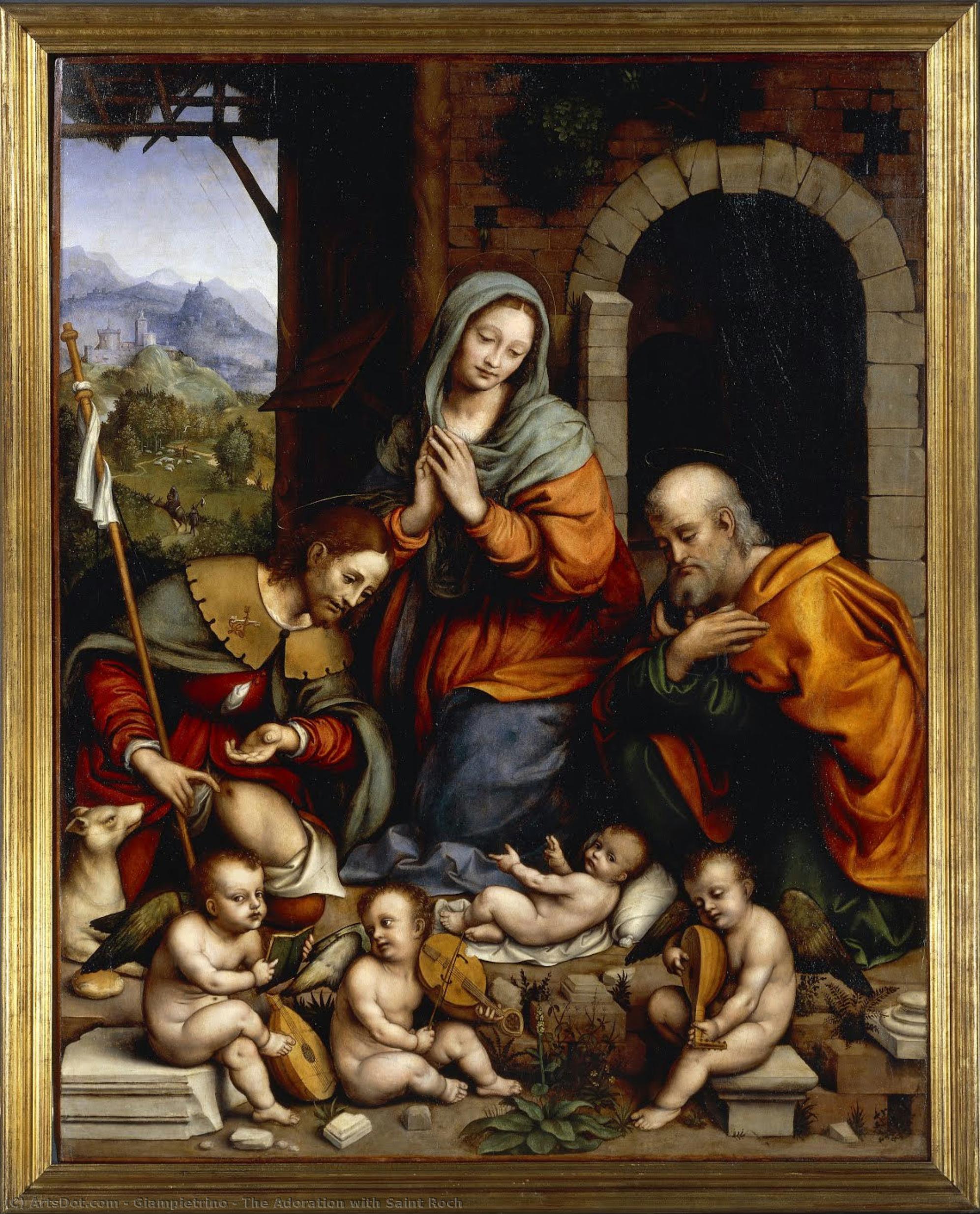The Adoration With Saint Roch — Giampietrino