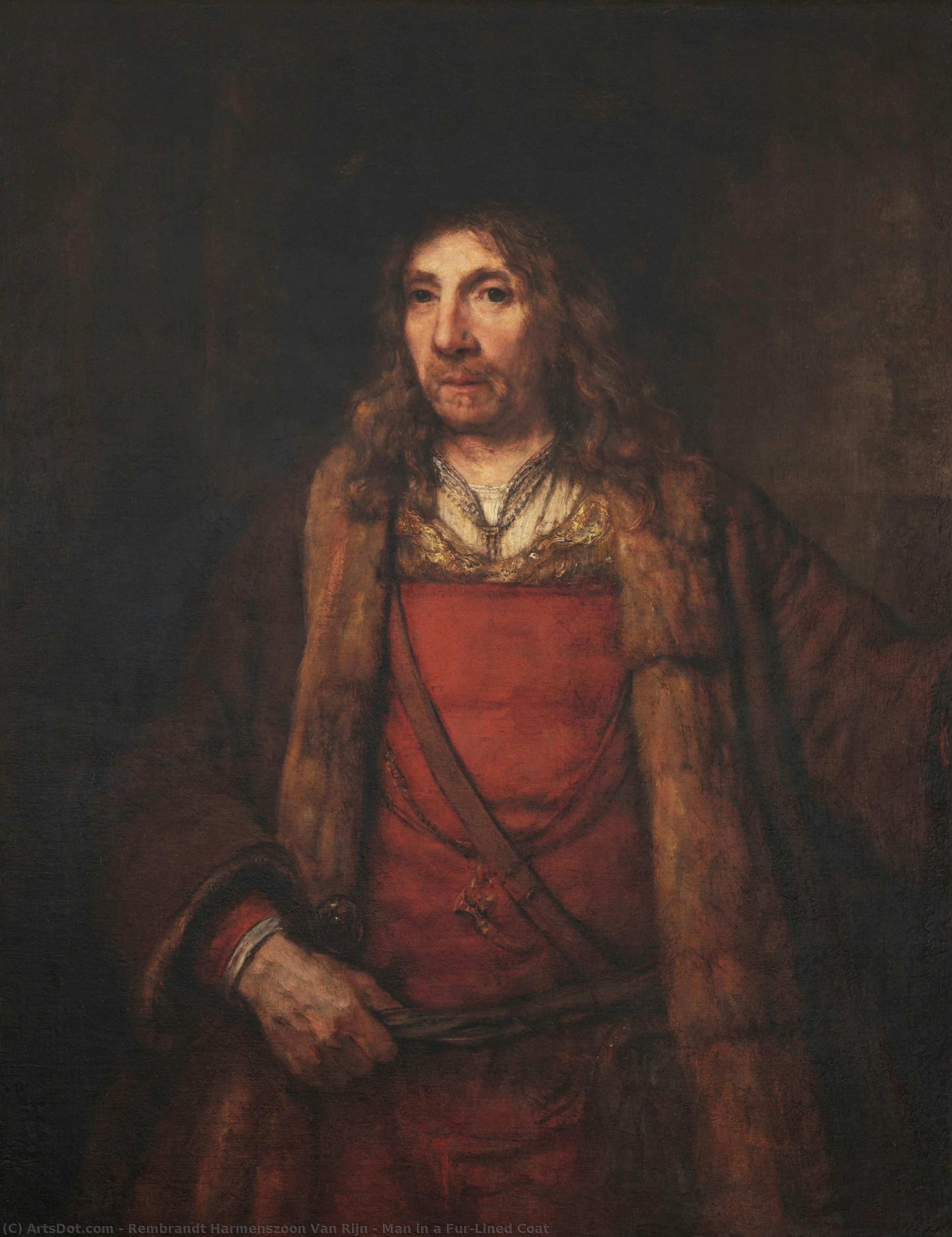 Man In A Fur-lined Coat — Rembrandt Van Rijn