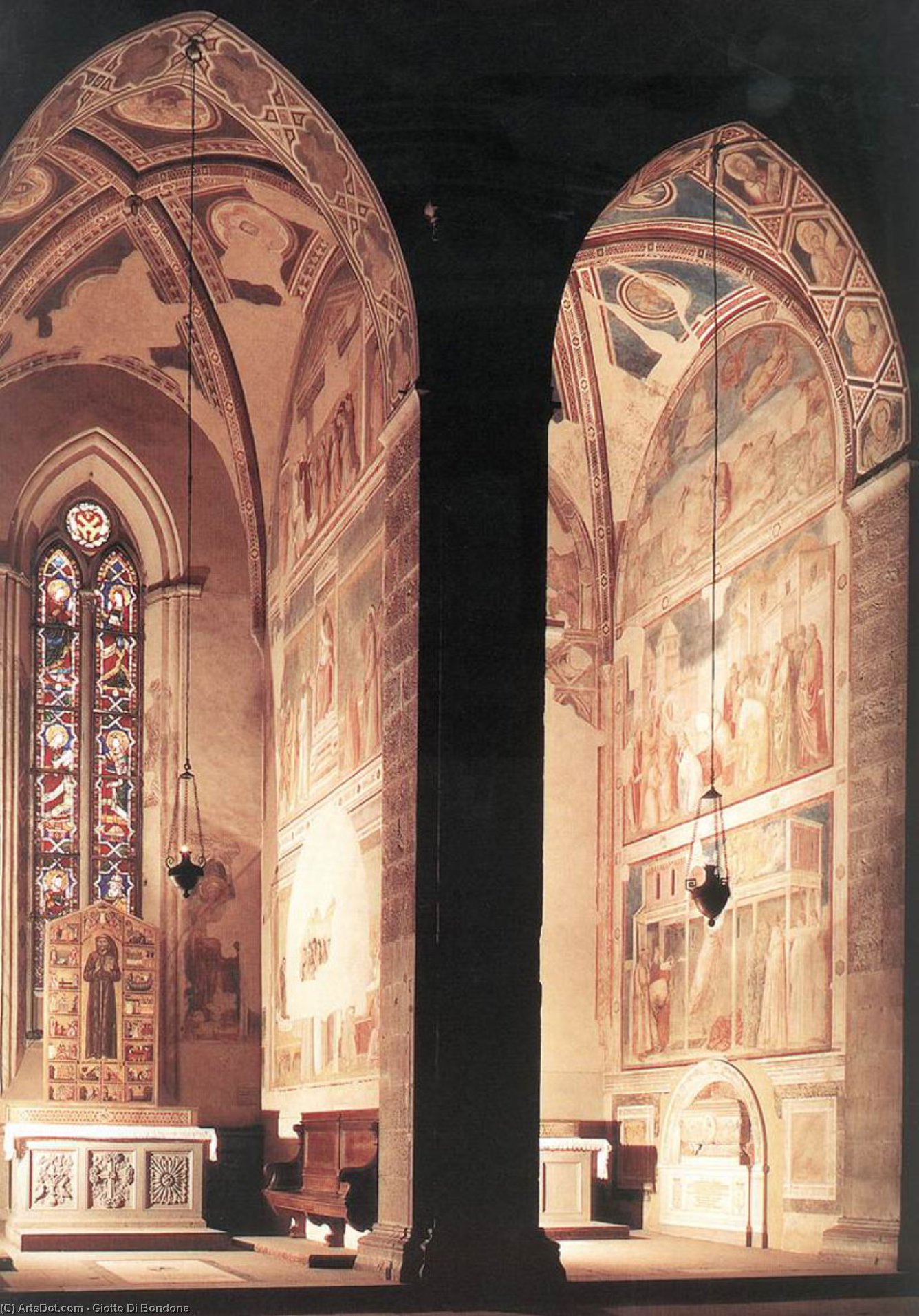 View Of The Peruzzi And Bardi Chapels (from Left) — Giotto Di Bondone
