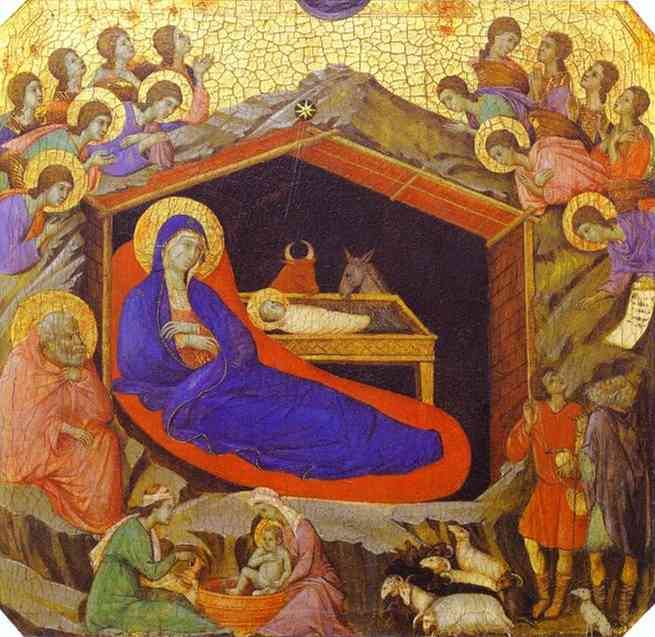 Maestó (front, Predella), The Birth Of Christ — Duccio Di Buoninsegna