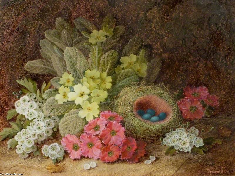 Still Life With Flowers And A Bird's Nest — Vincent Clare
