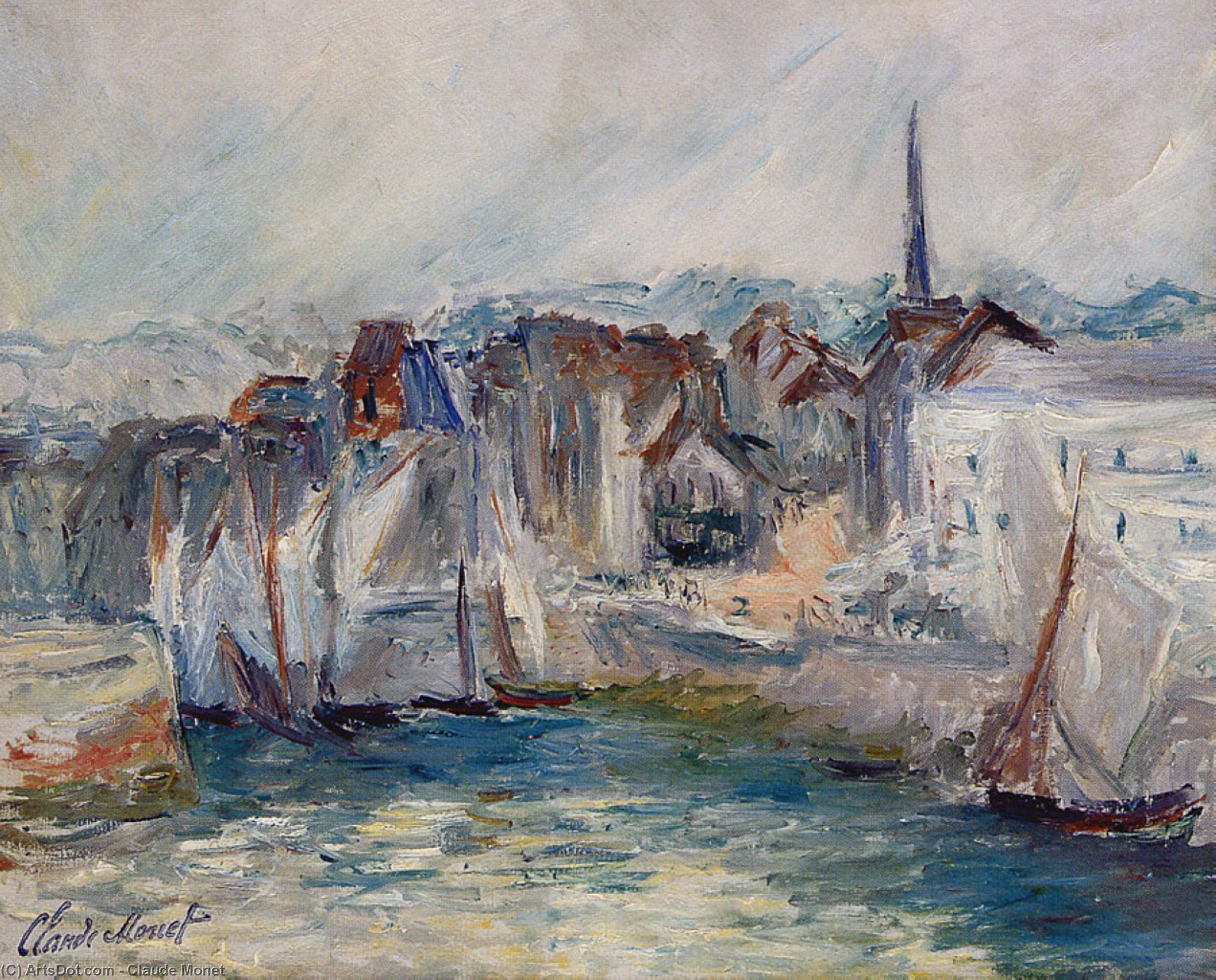 Boats In The Port Of Honfleur — Claude Monet