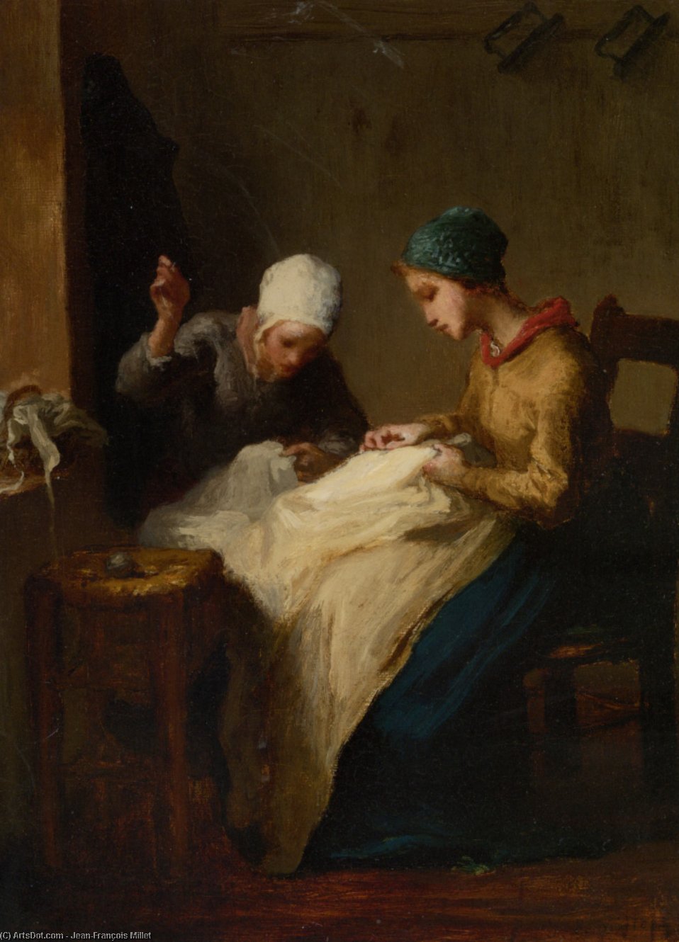 Die Junge Näherin — Jean-françois Millet