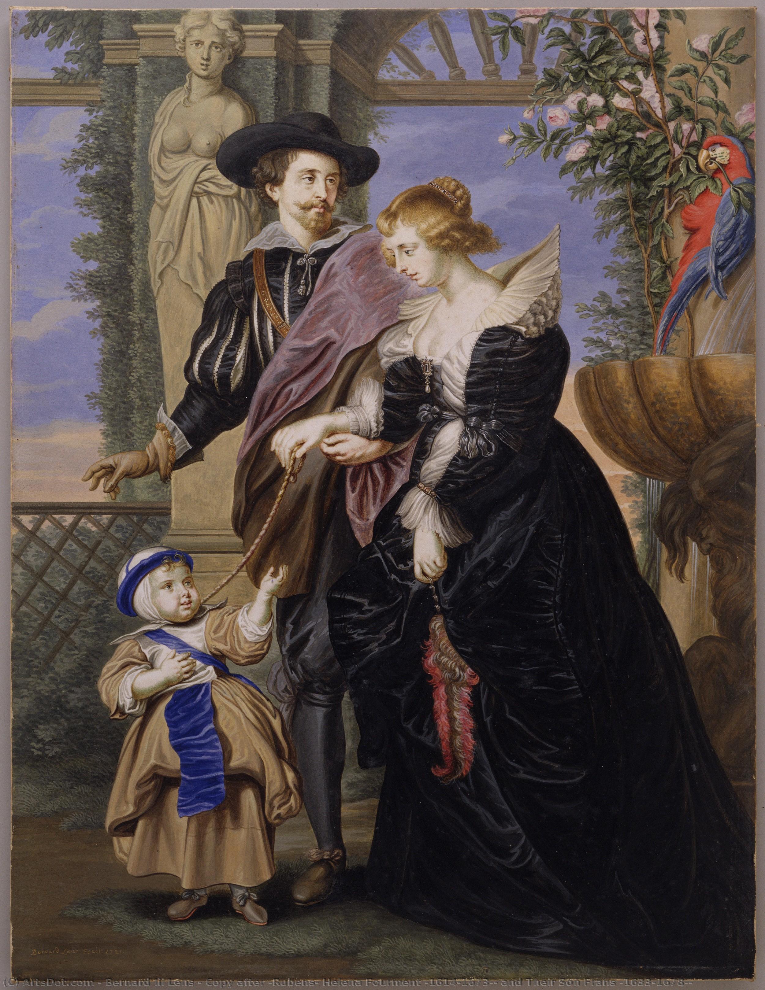 Copy After "rubens, Helena Fourment (1614–1673), And Their Son Frans (1633–1678)" — Bernard Iii Lens