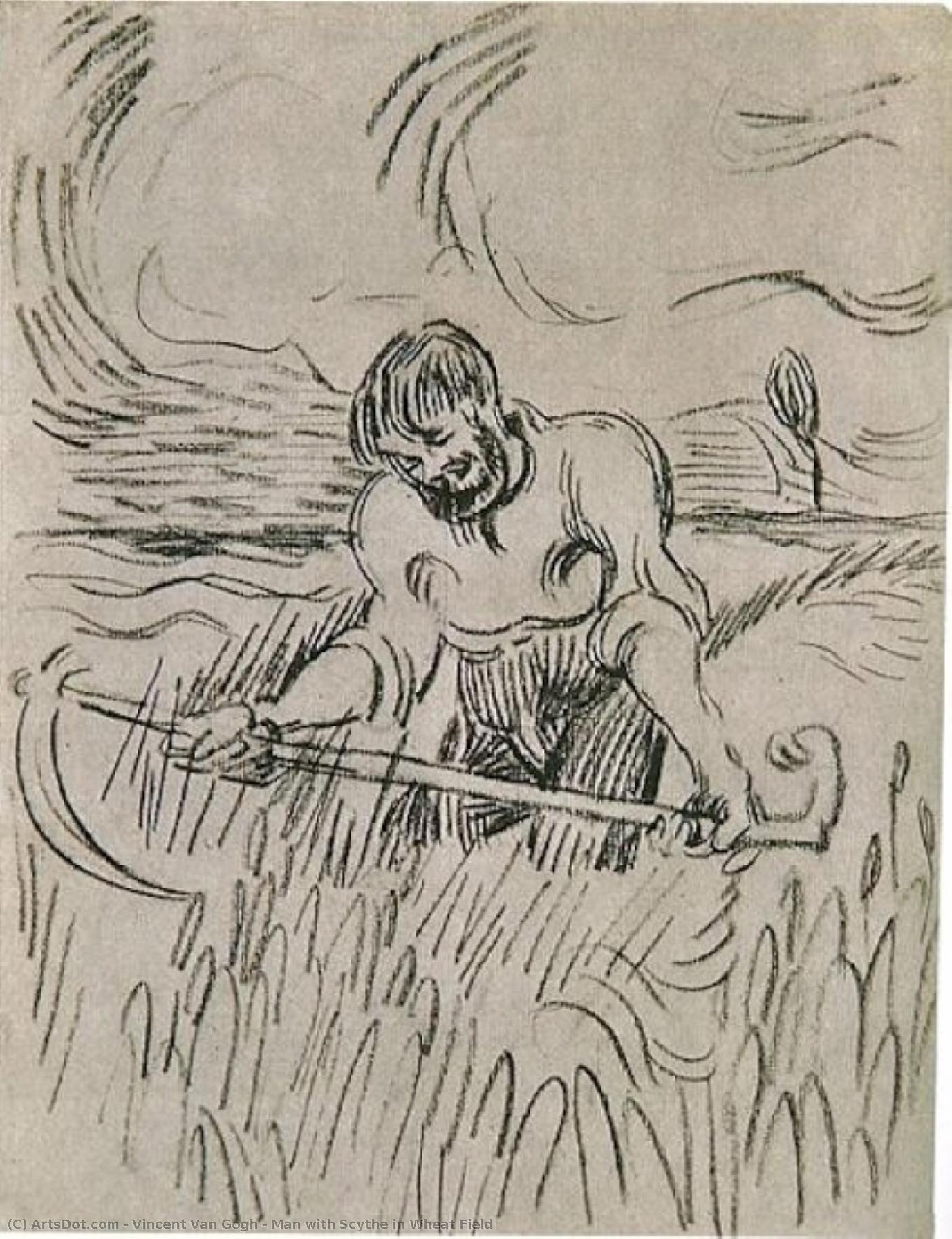 Man With Scythe In Wheat Field — Vincent Willem Van Gogh