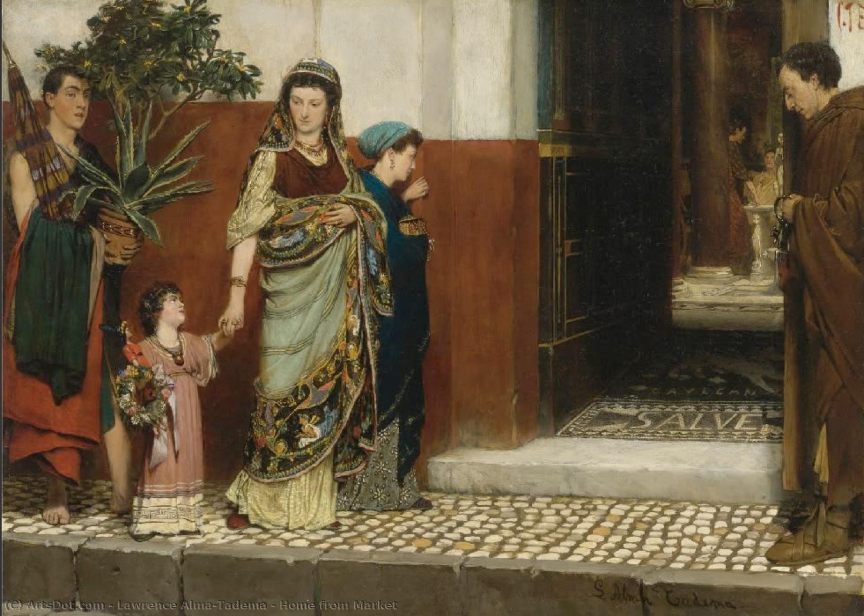Home From Market — Lourens Alma Tadema