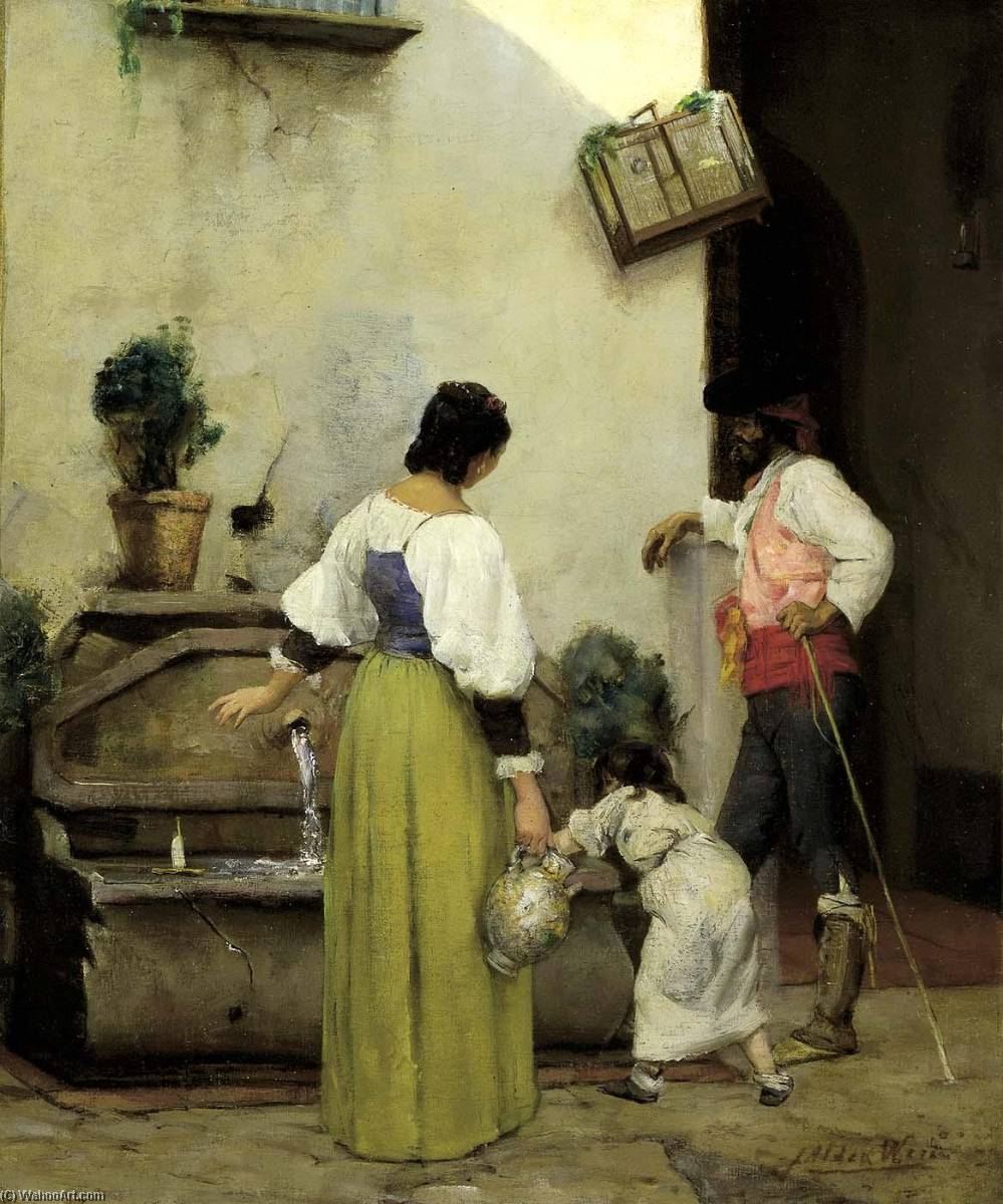 At The Water Trough — Julian Alden Weir