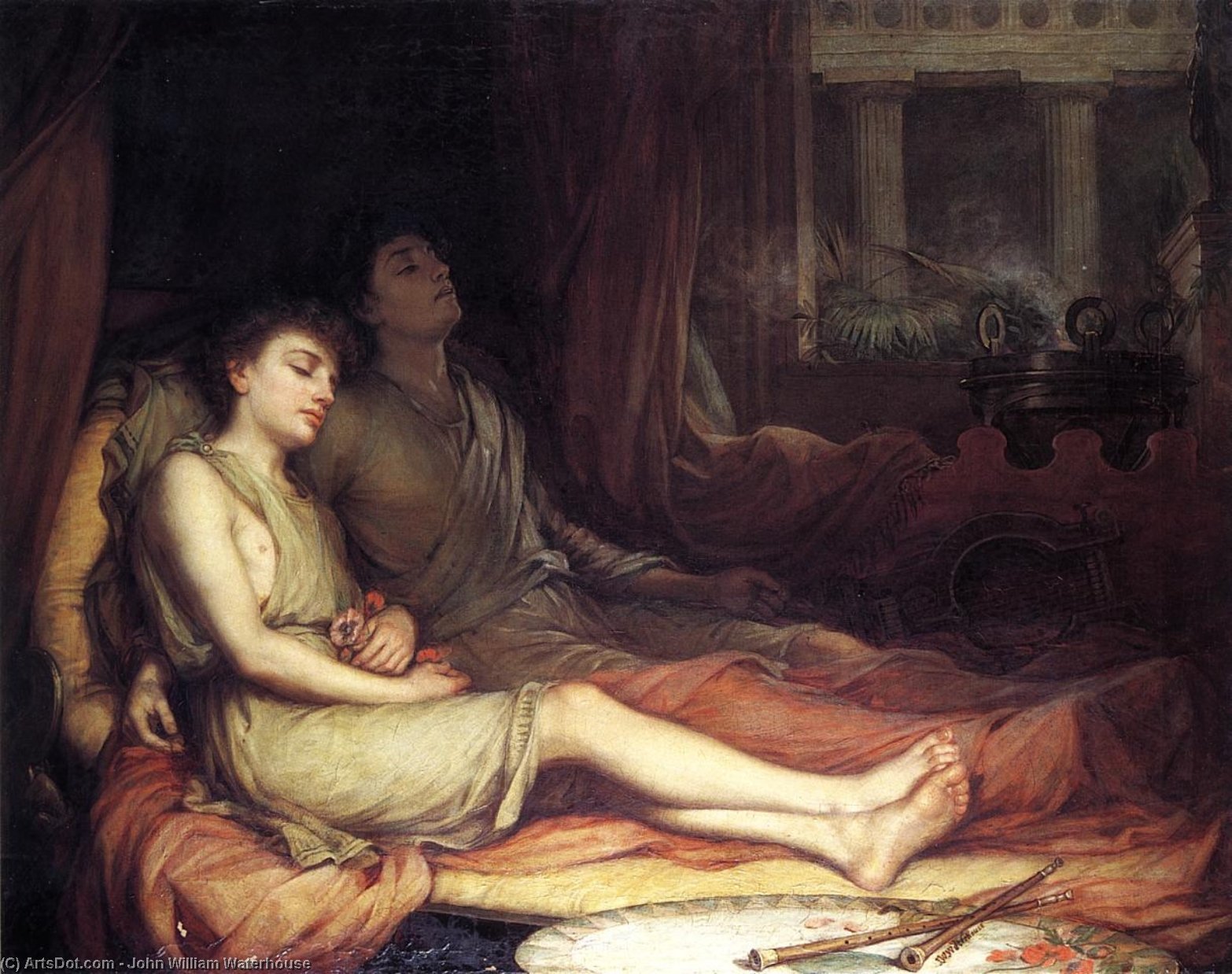 Sleep And His Half Brother Death — John William Waterhouse