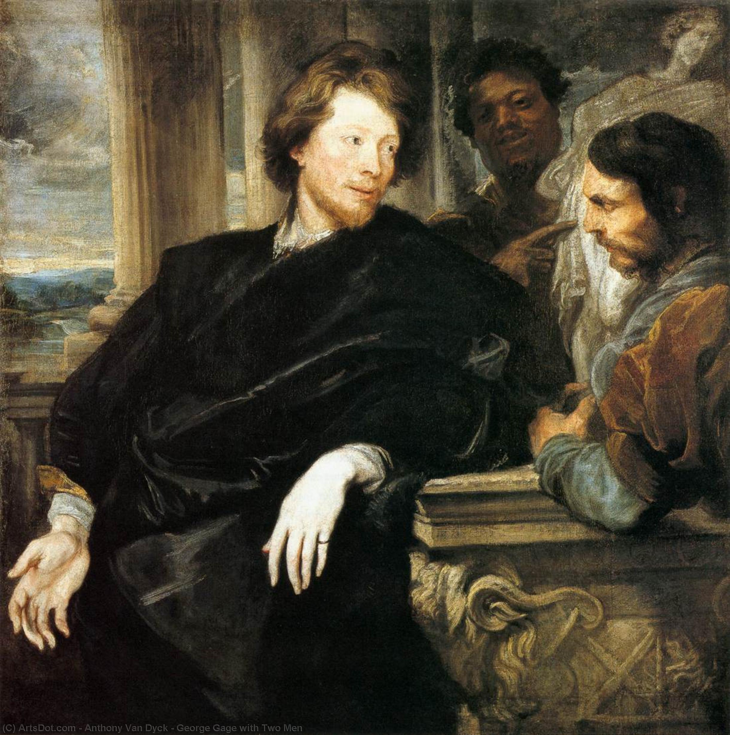George Gage With Two Men — Sir Anthony Van Dyck