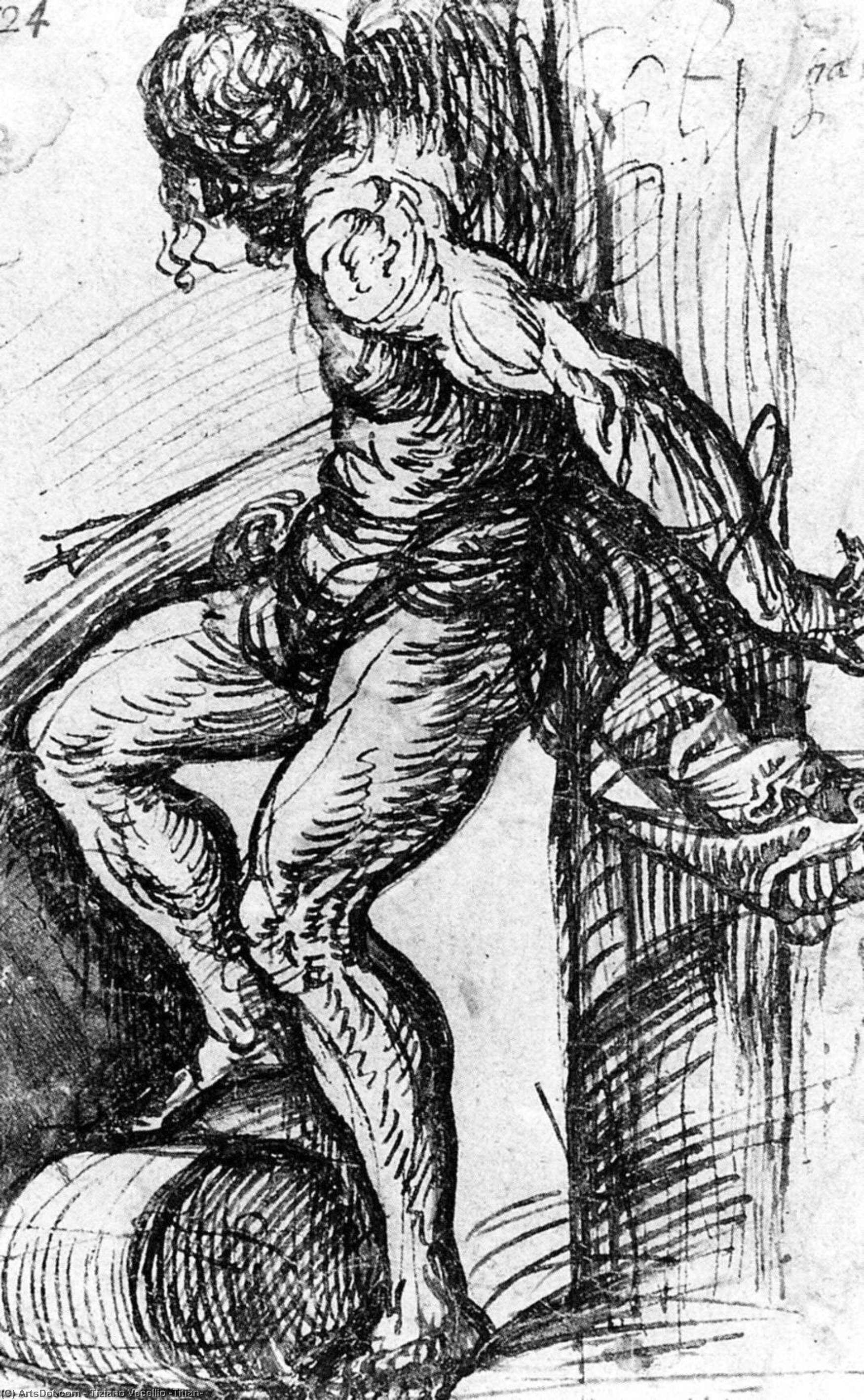 Saint Sebastian At The Resurrection-altar In Brescia — Titian