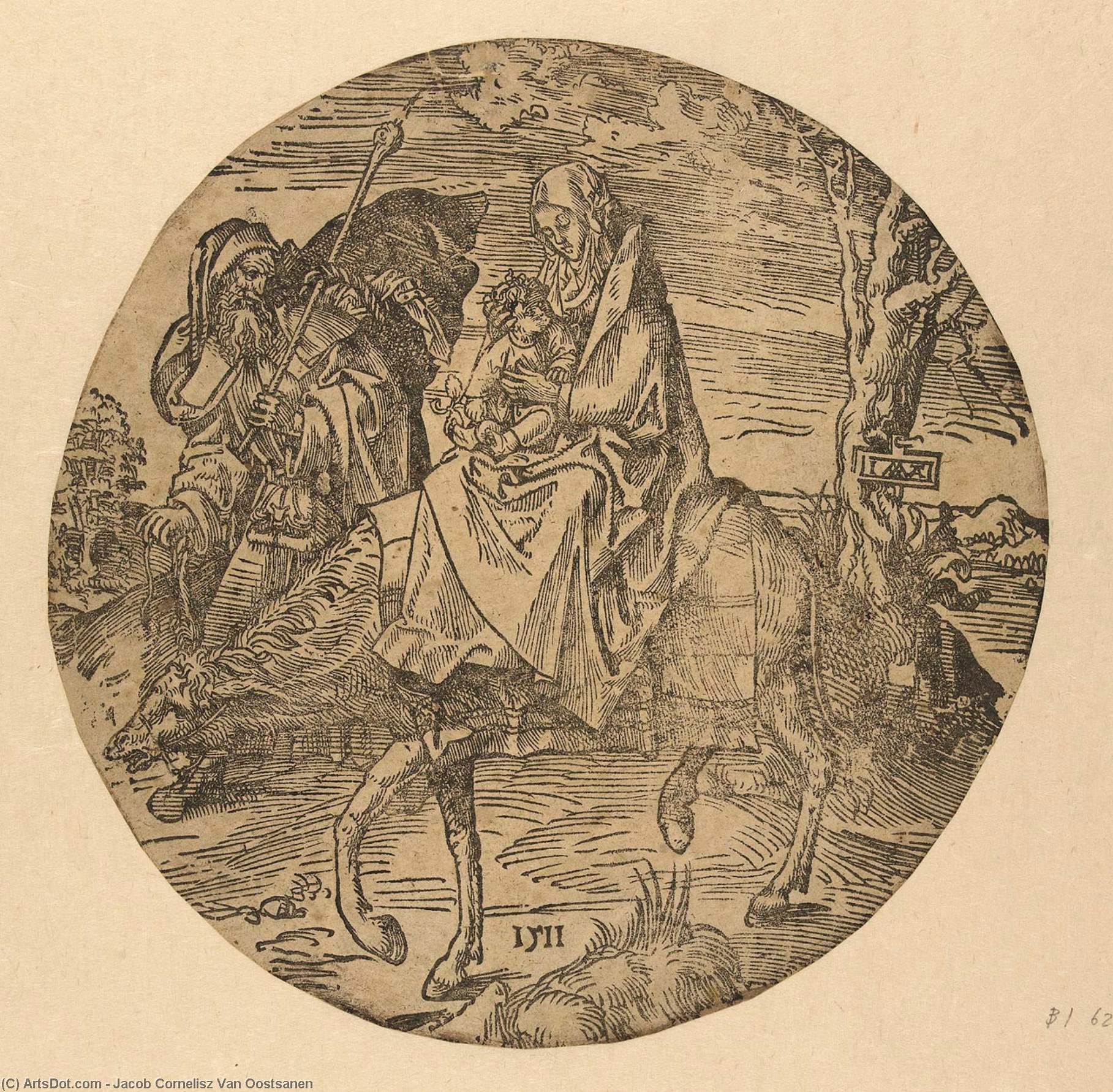 Flight To Egypt — Jacob Cornelisz Van Oostsanen