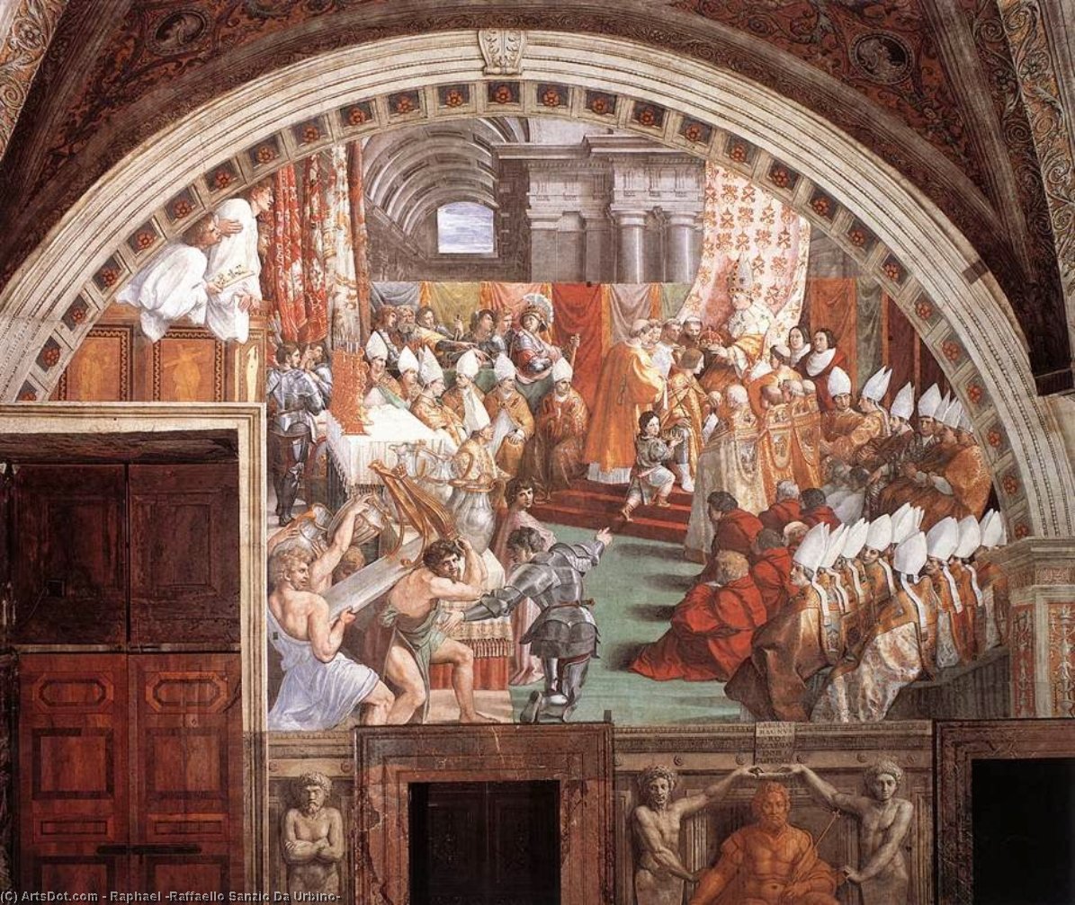 Stanze Vaticane - The Coronation Of Charlemagne — Raphael