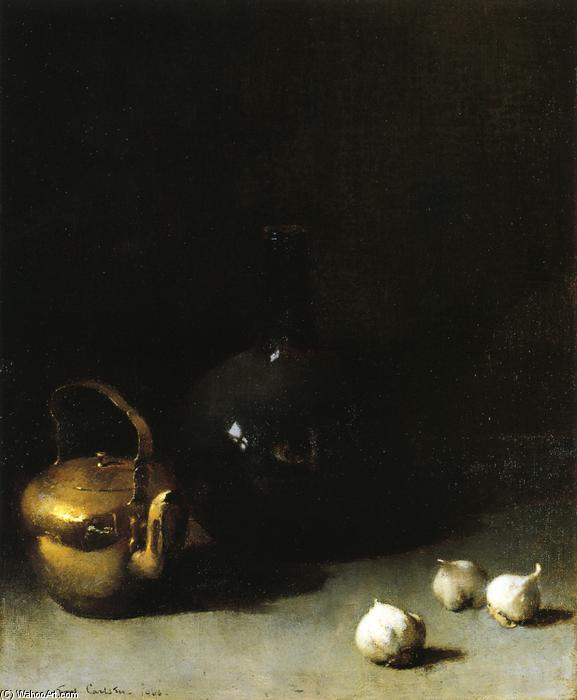 Still Life With Garlic — Soren Emil Carlsen