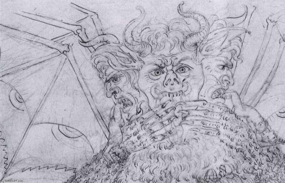 Inferno, Canto Xxxiv (detail) — Sandro Botticelli