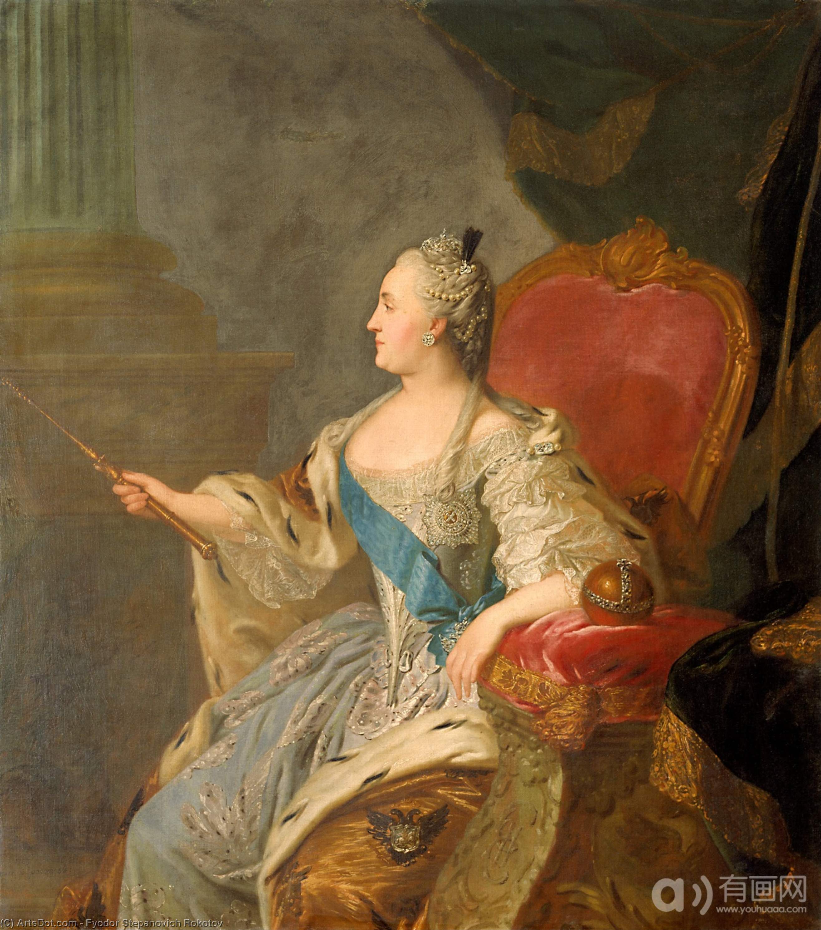 Portrait Of Catherine Ii - — Fyodor Stepanovich Rokotov