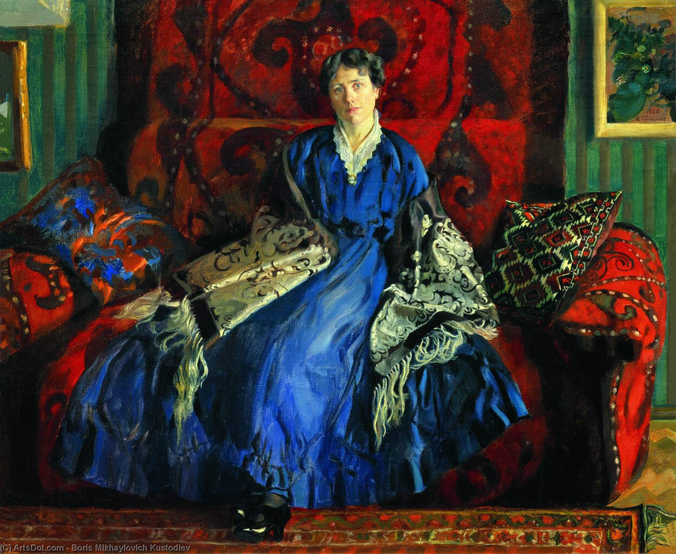 Portrait Of Y.e. Kustodieva — Boris Mikhailovich Kustodiev