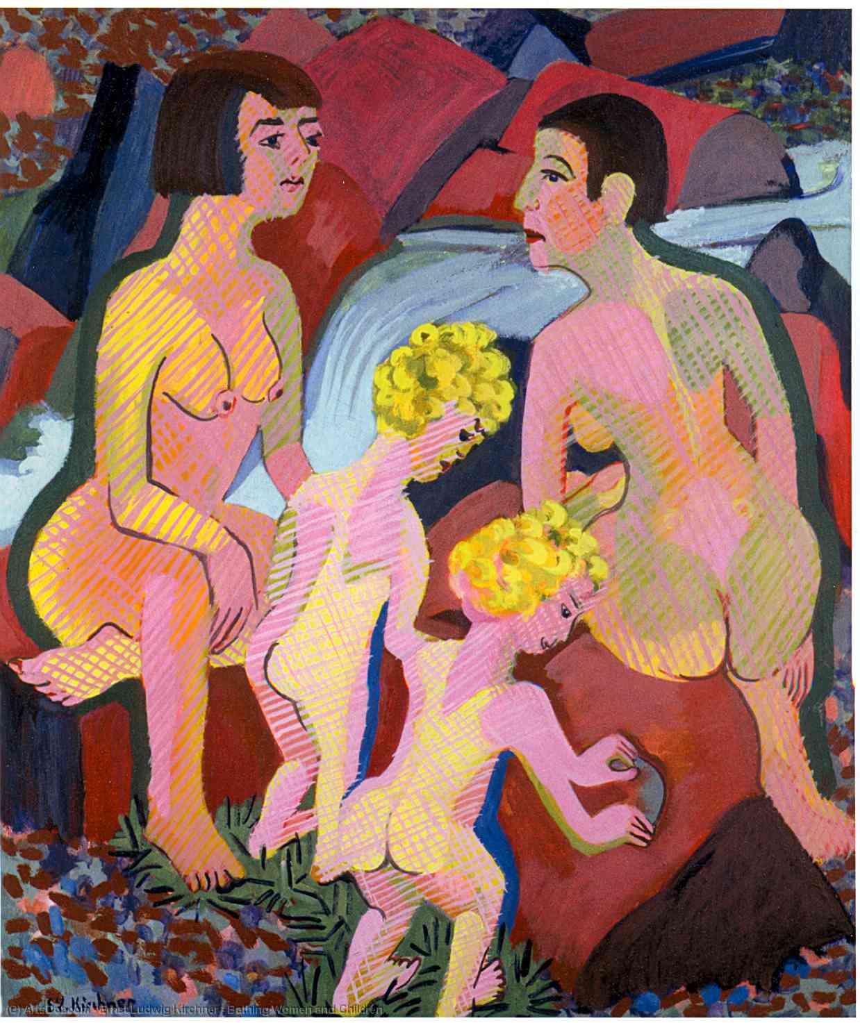 Bathing Women And Children — Ernst Ludwig Kirchner