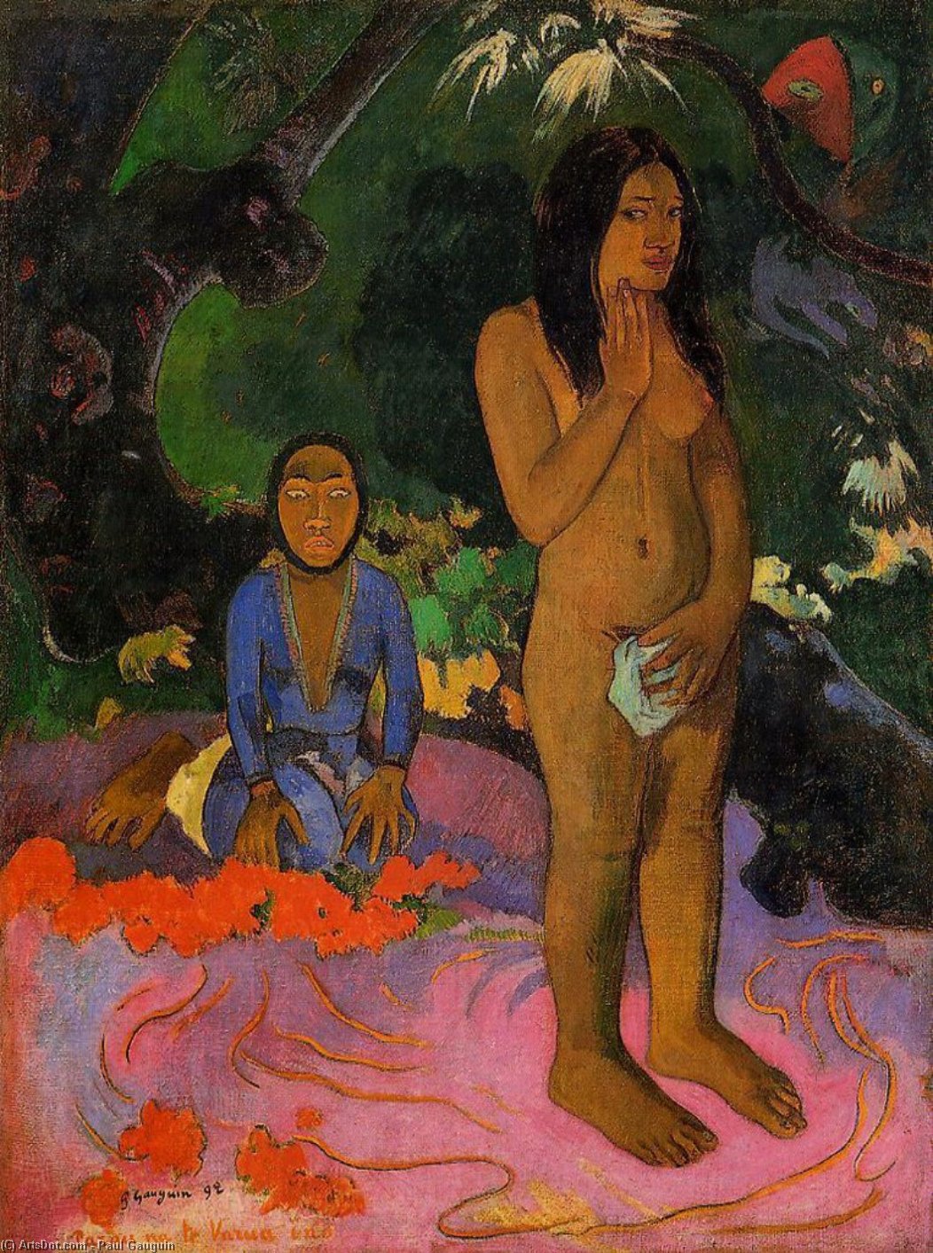 Parau Na Te Varua Ino (also Known As Words Of The Devil) — Eugène Henri Paul Gauguin