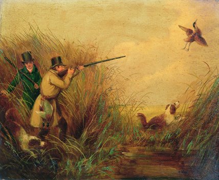Duck Shooting Amongst Reeds — Samuel John Egbert Jones
