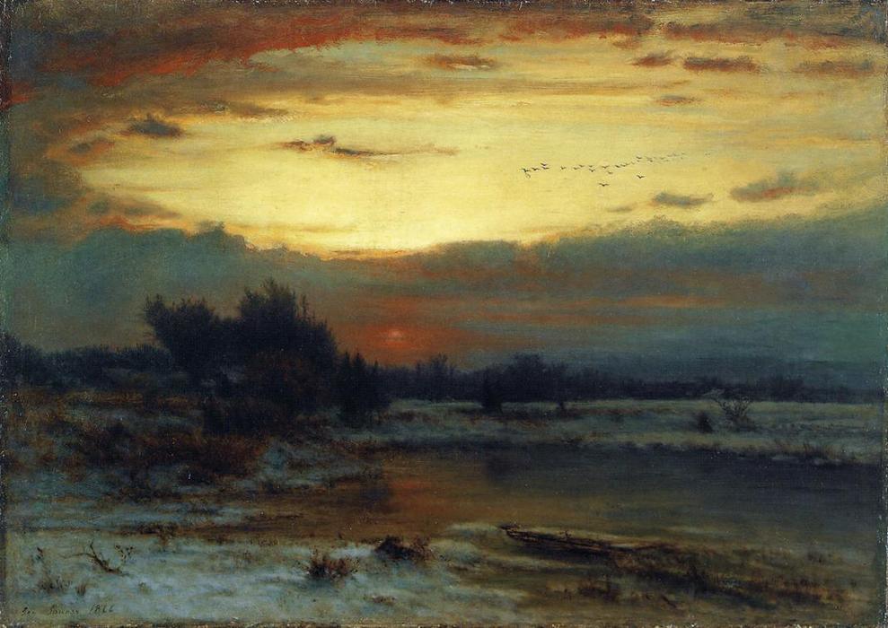 Winter, Close Of Day (also Known As A Winter Day) — George Innes