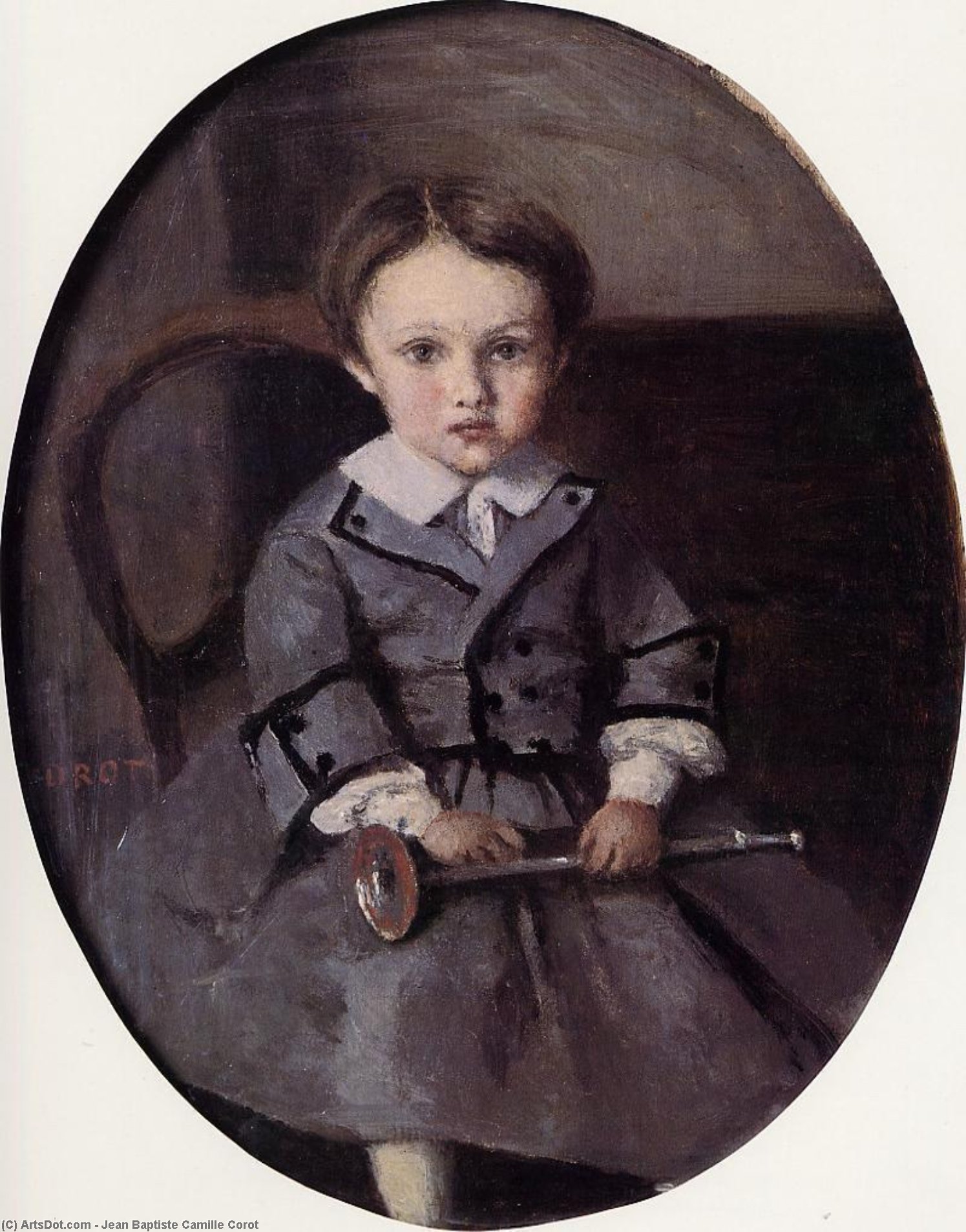 Maurice Robert As A Child — Jean-baptiste-camille Corot