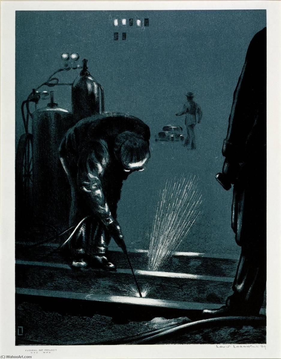 Night Repairs — Louis Lozowick