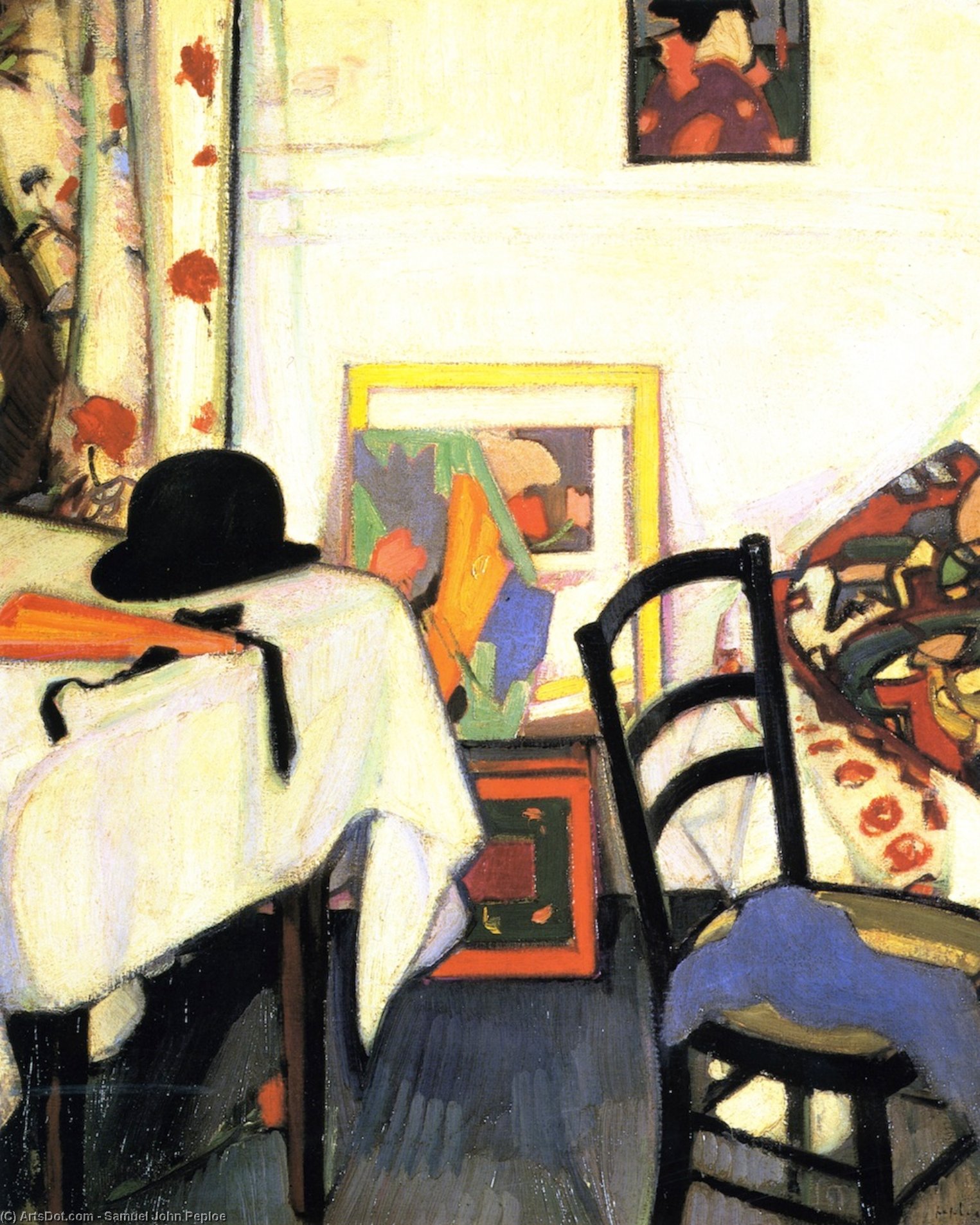 Interior With Japanese Print — Samuel John Peploe