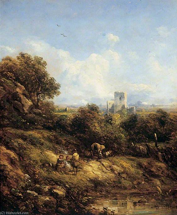 Landscape With A Castle And Figures — Richard Hilder