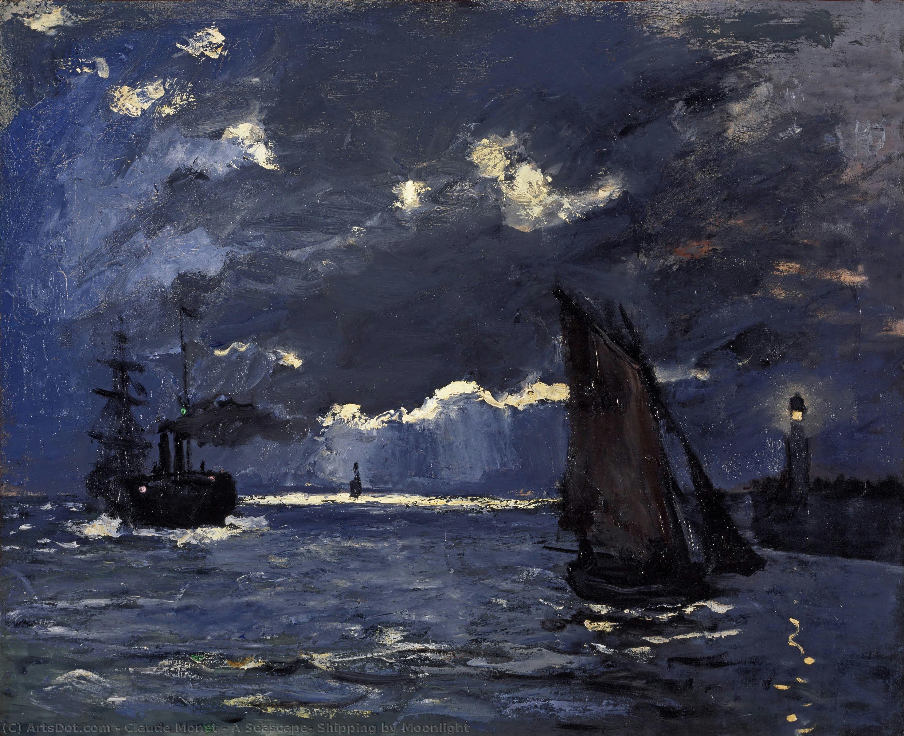 A Seascape, Shipping By Moonlight — Claude Monet
