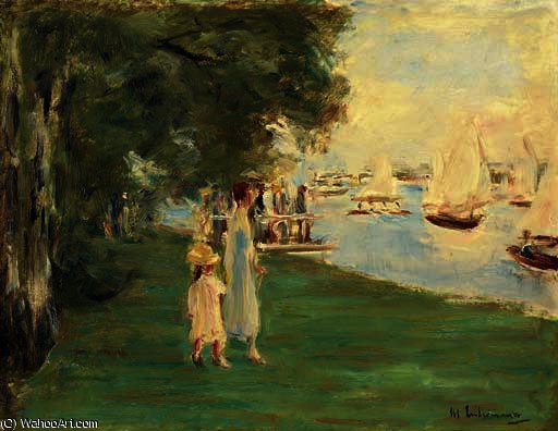 Stroller When At Lakeside — Max Liebermann