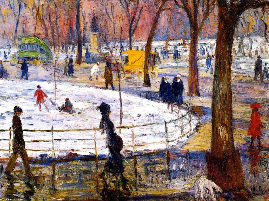 Winter, Washington Square Park — William James Glackens