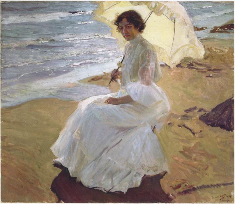 Clotilde At The Beach — Joaquín Sorolla Y Bastida
