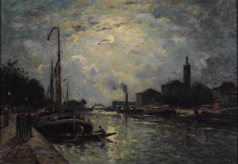 Bateaux Sur Le Fleuve, Clair De Lune (titre Attribué) — Stanislas Lépine