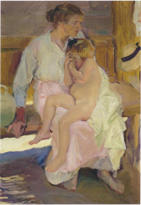 Mother And Daughter, Valencia Beach — Joaquín Sorolla Y Bastida
