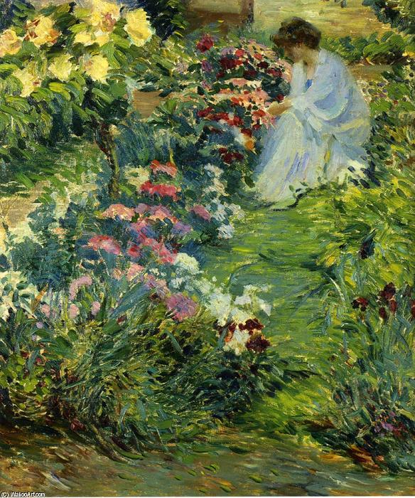 Woman In A Garden — John Leslie Breck
