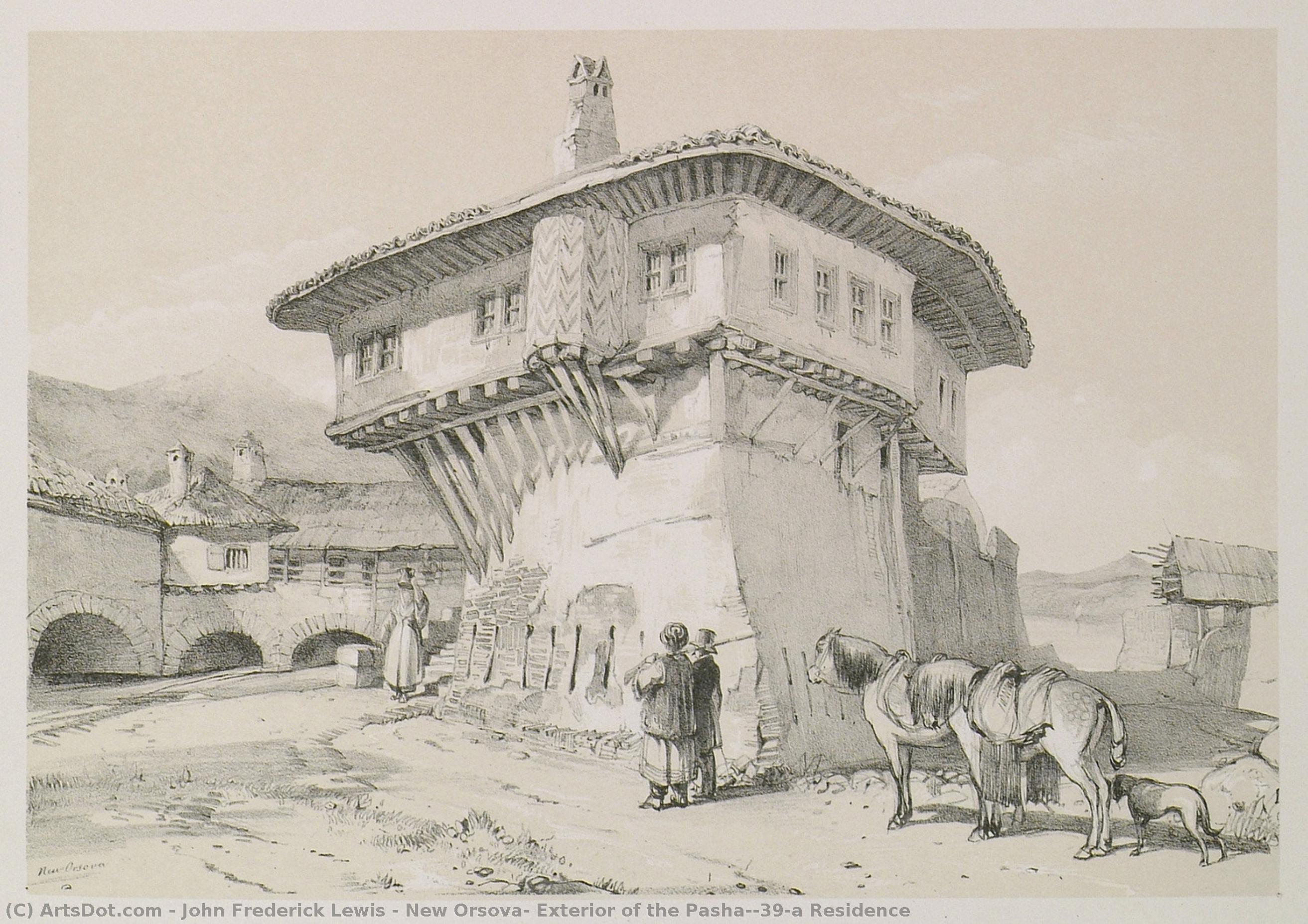 New Orsova; Exterior Of The Pasha'a Residence — John Frederick Lewis