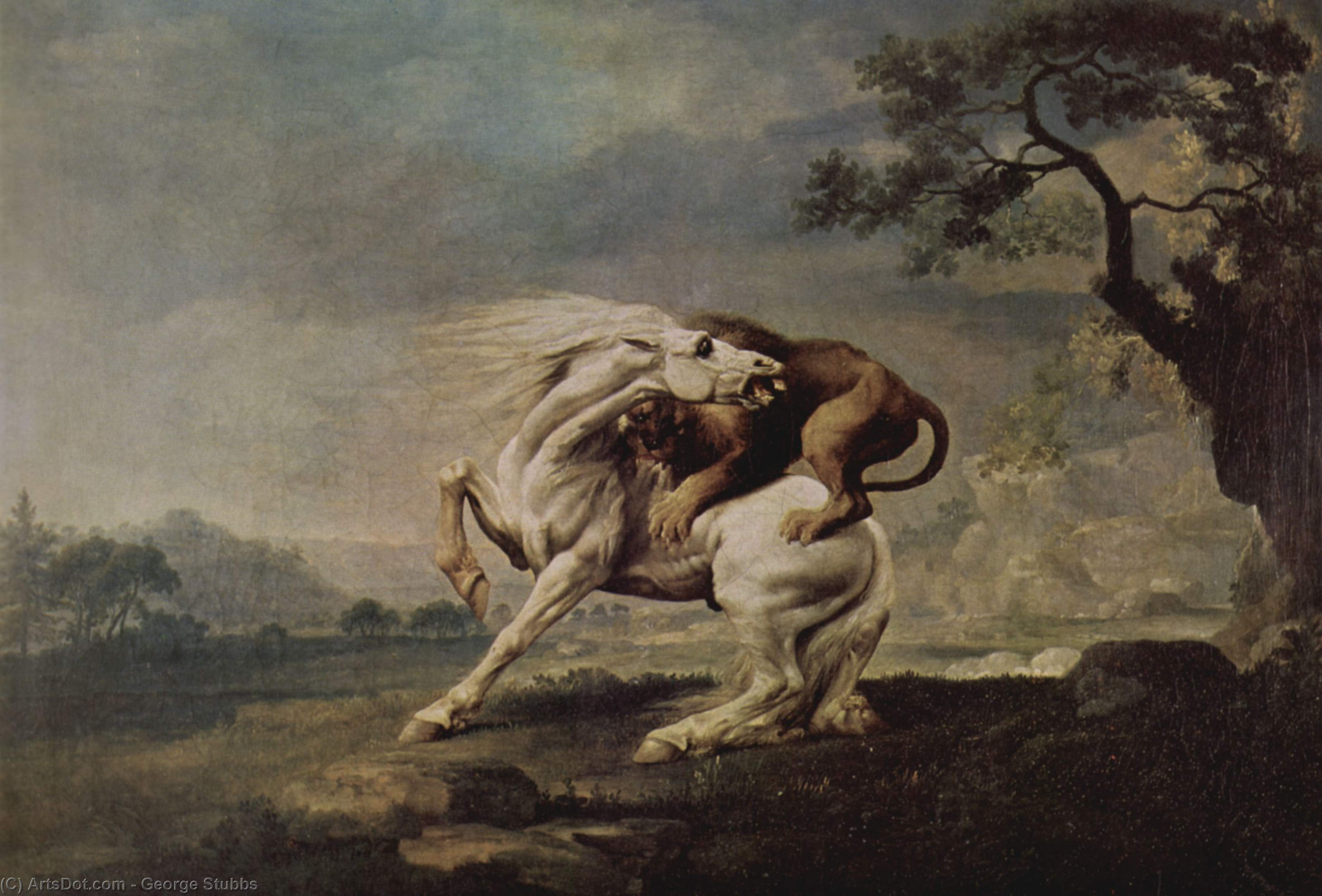 Lion Attacking A Horse — George Stubbs