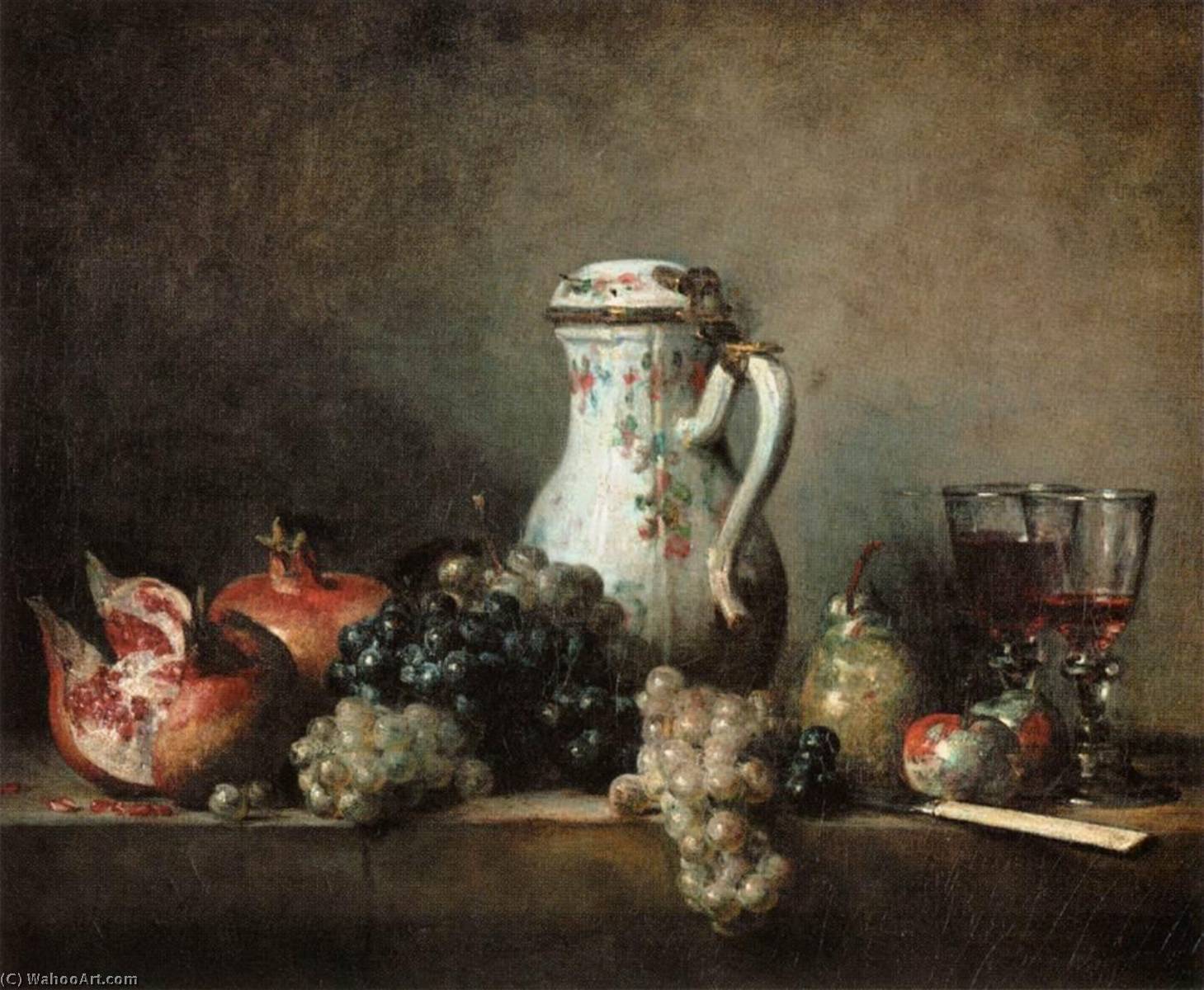 Grapes And Pomegranates — Jean-baptiste-siméon Chardin