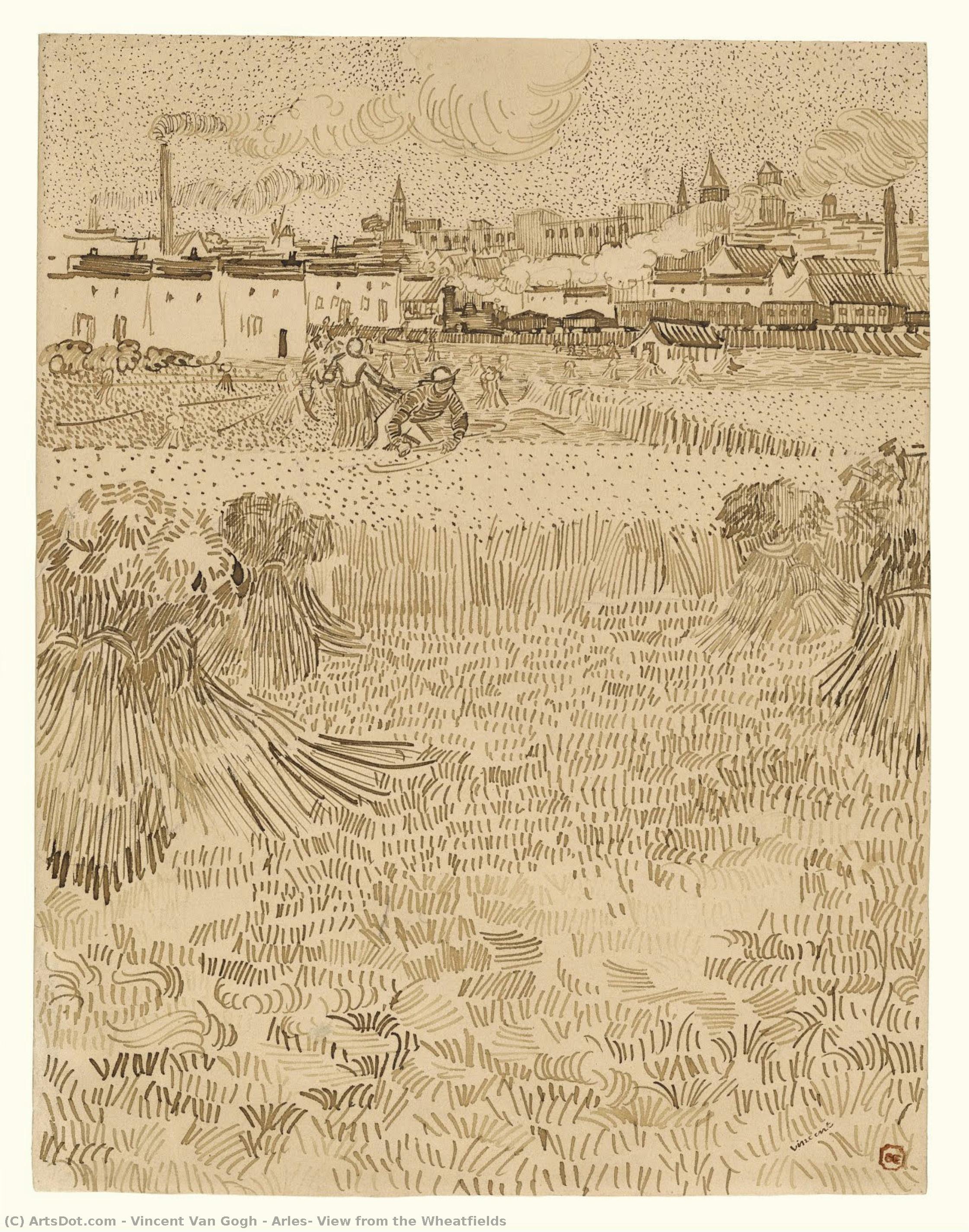 Arles: View From The Wheatfields — Vincent Willem Van Gogh
