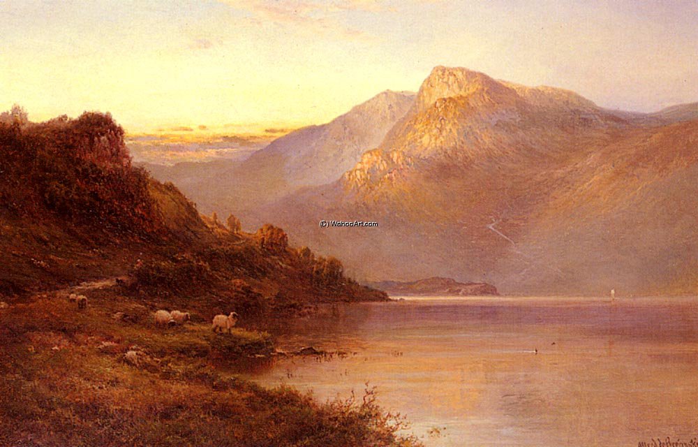 Sunset On The Loch — Alfred De Breanski Senior